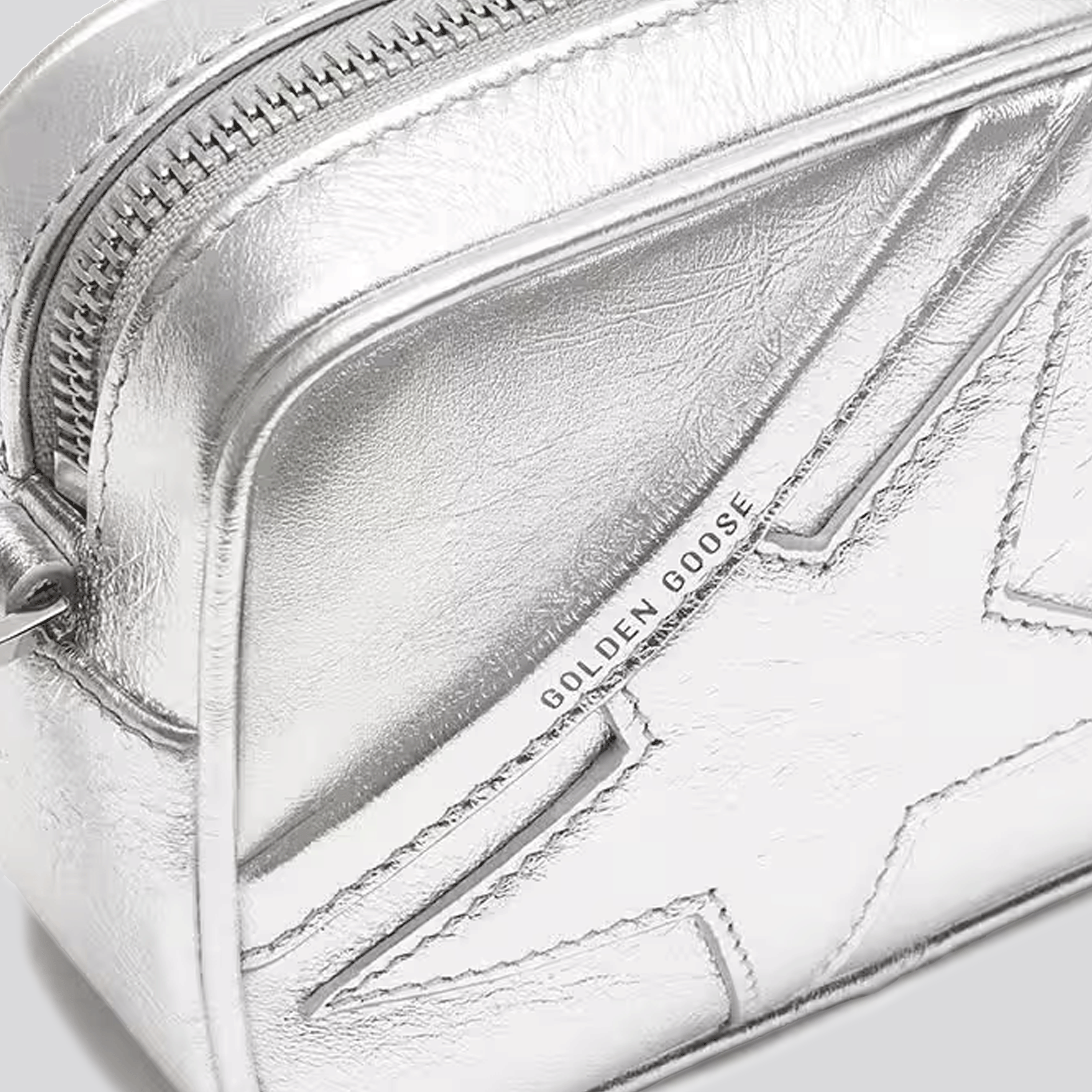 Cartera Silver Golden Goose Mini Star Wrinkled