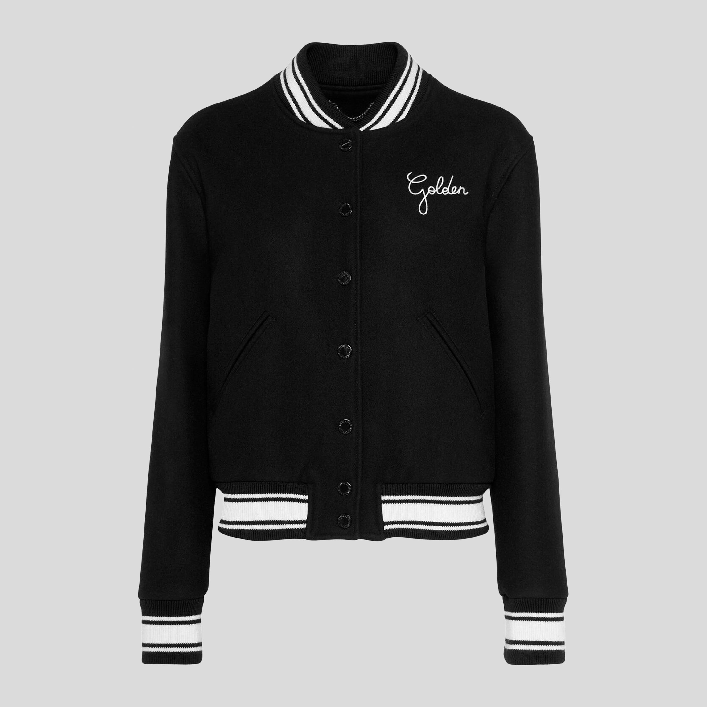 Chaqueta Negra Golden Goose Bomber Compact