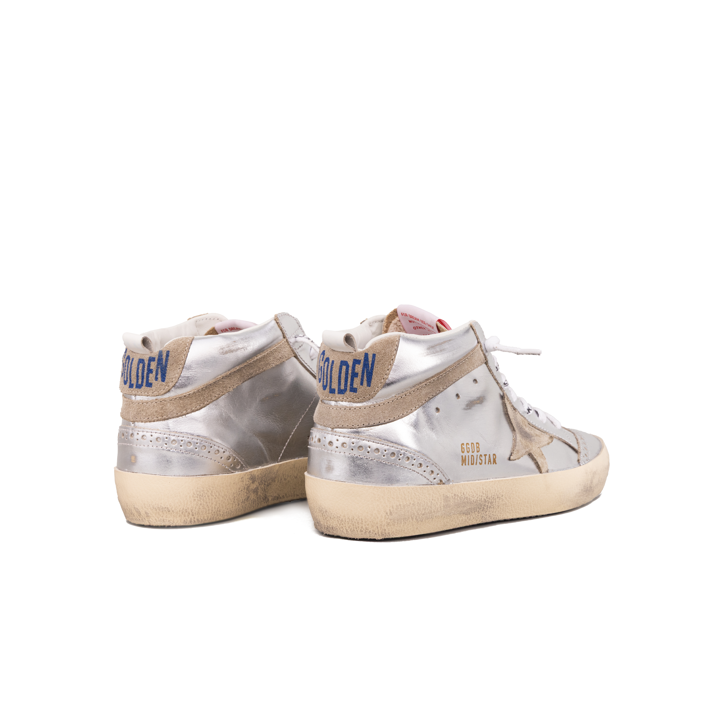 Sneakers Silver Golden Goose Mid Star Laminated
