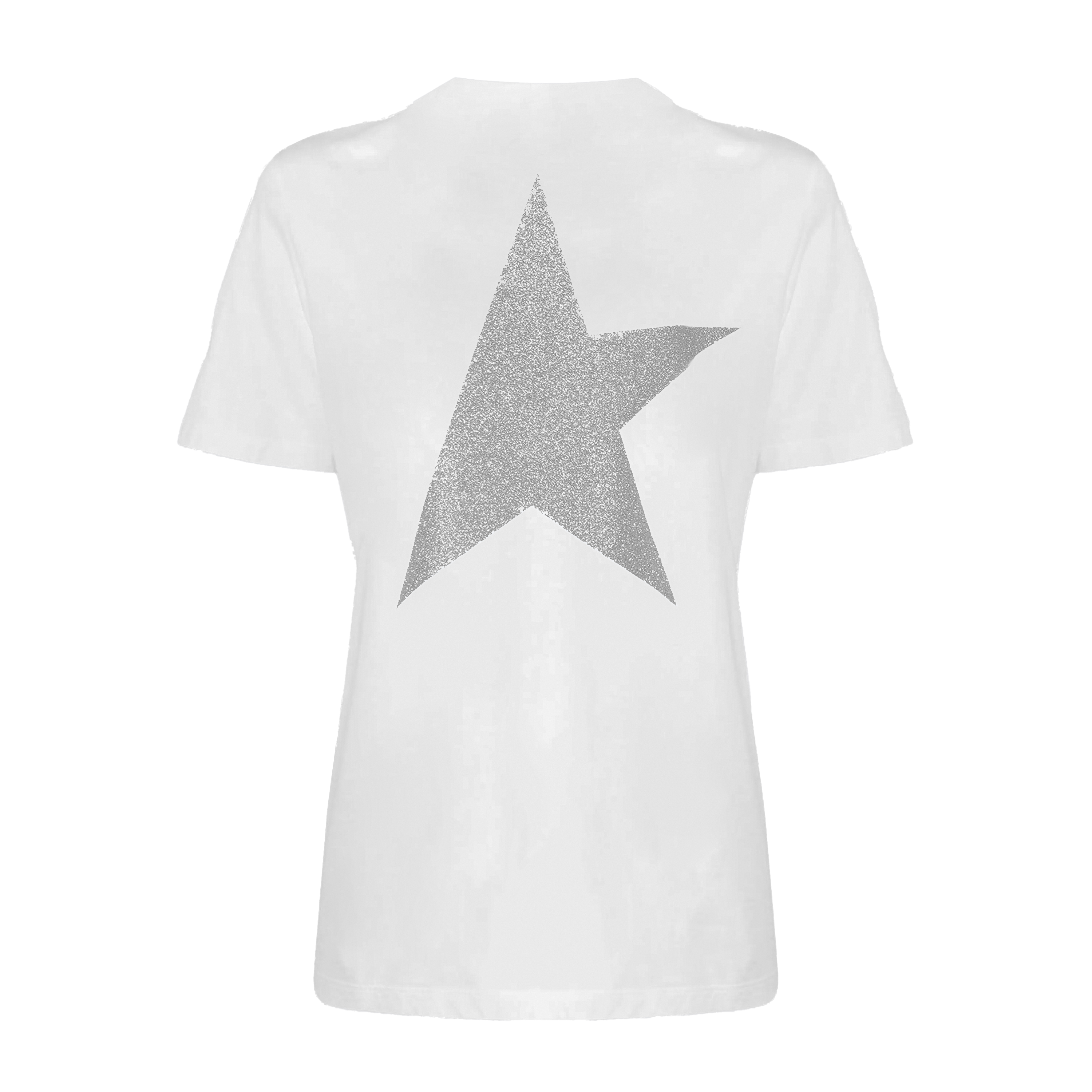 Camiseta Blanca Golden Goose Glitter Star