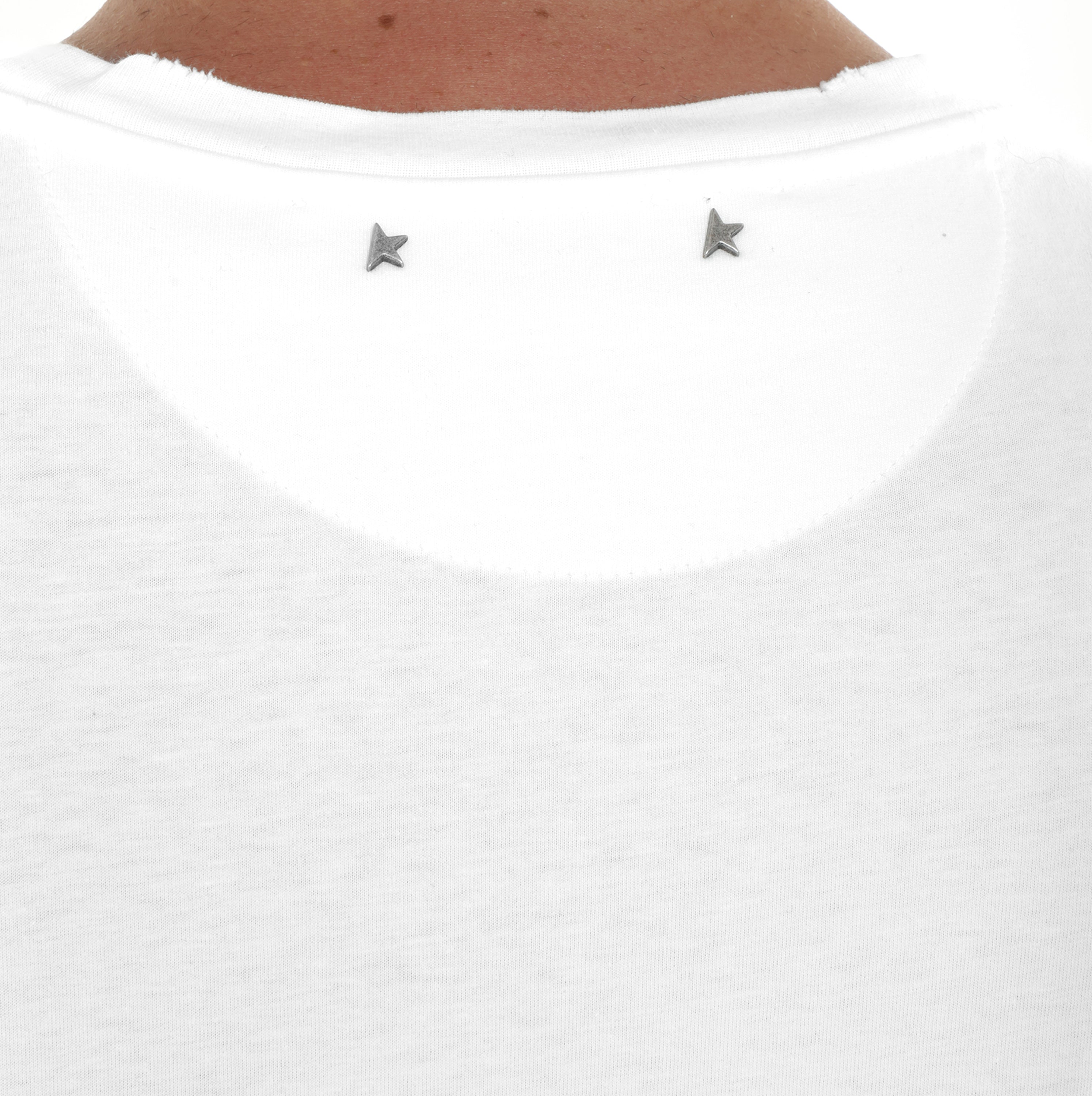 Camiseta Blanca Golden Goose Patch