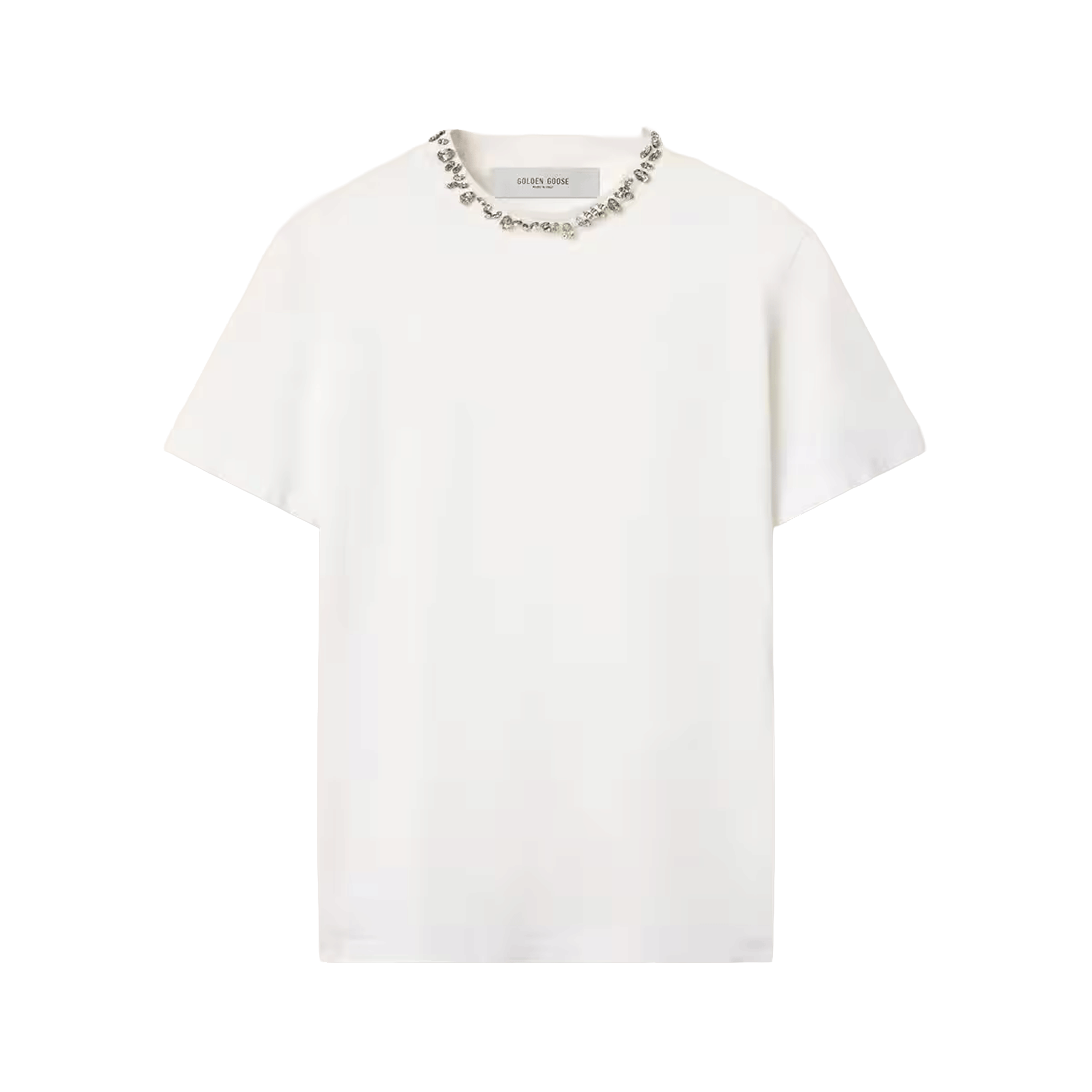 Camiseta Blanca Golden Goose Distressed