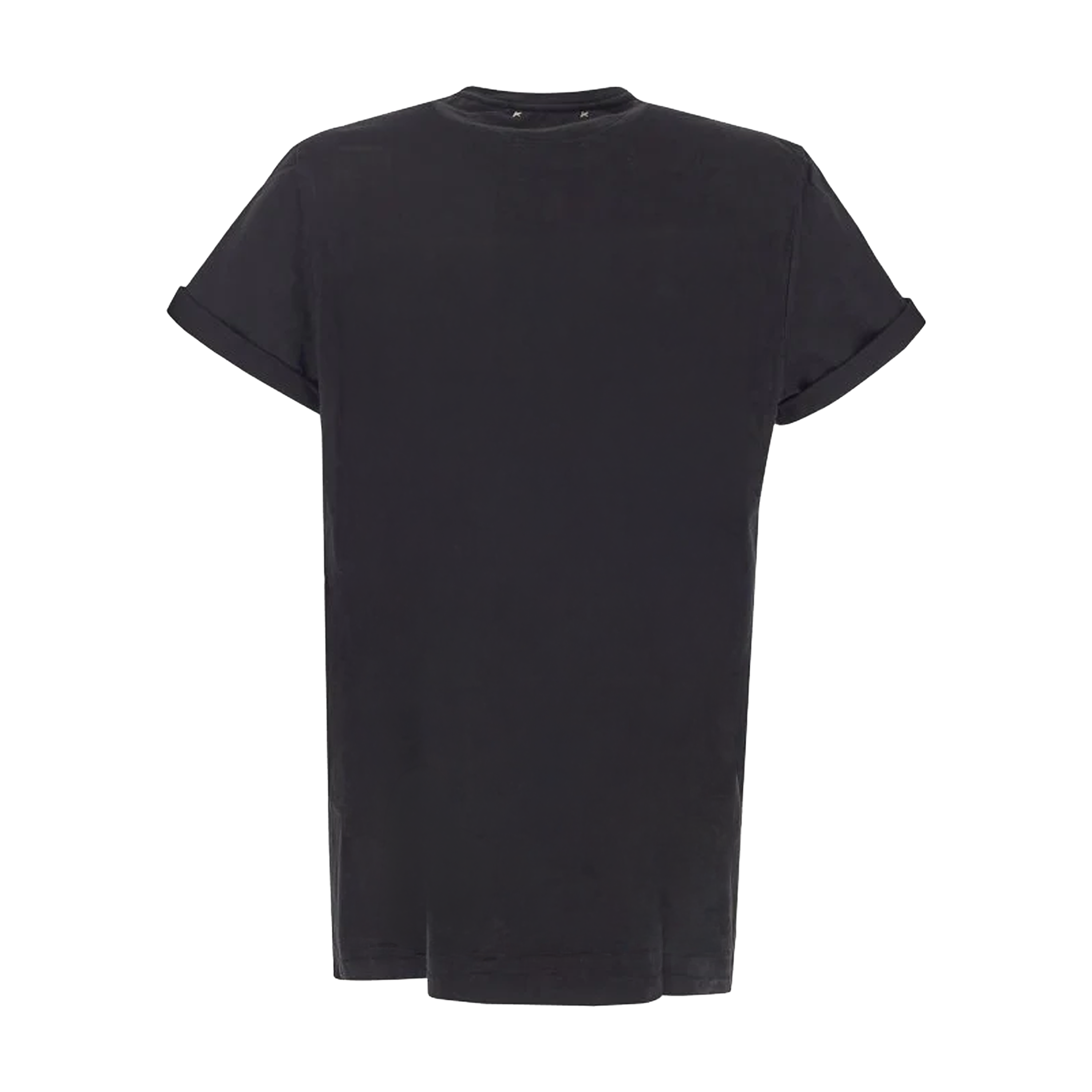 Camiseta Negra Golden Goose Distressed