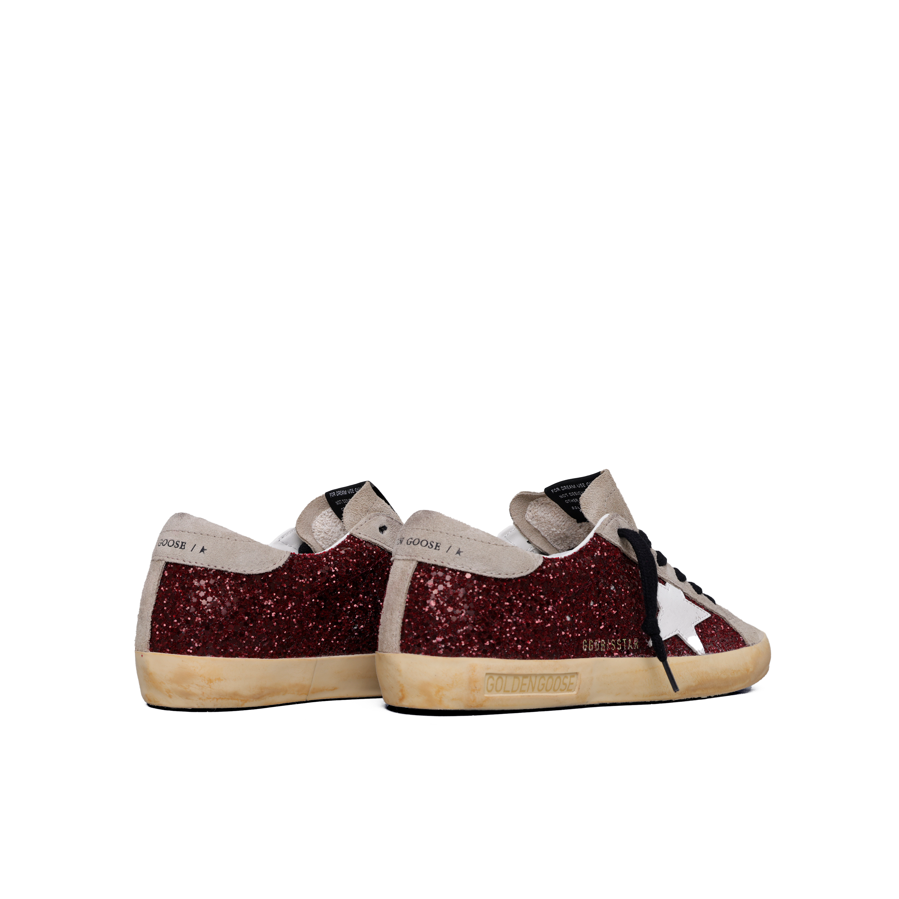 Sneaker Bordeaux Golden Goose Super-Star Glitter