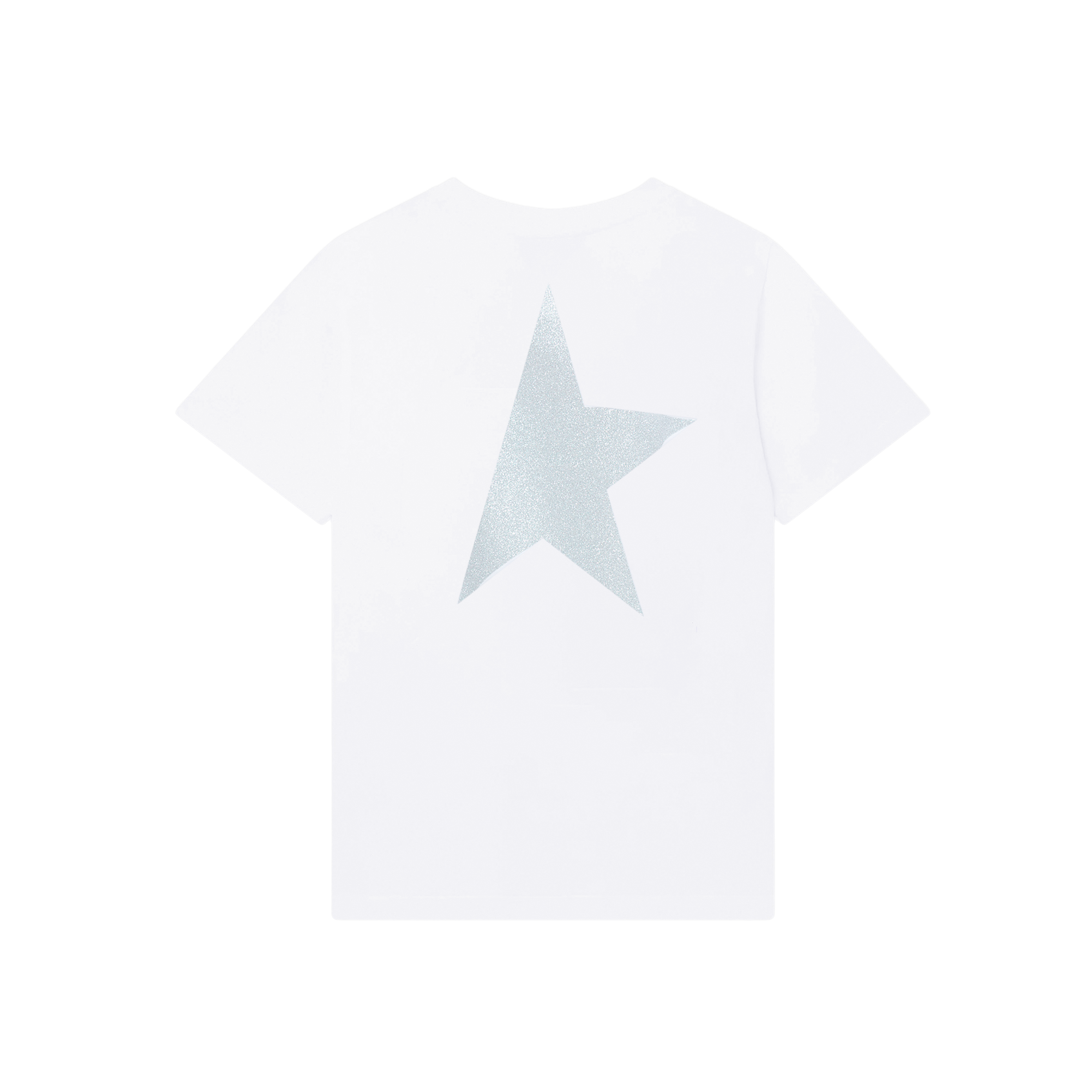 Camiseta Blanca Golden Goose Star Glittered