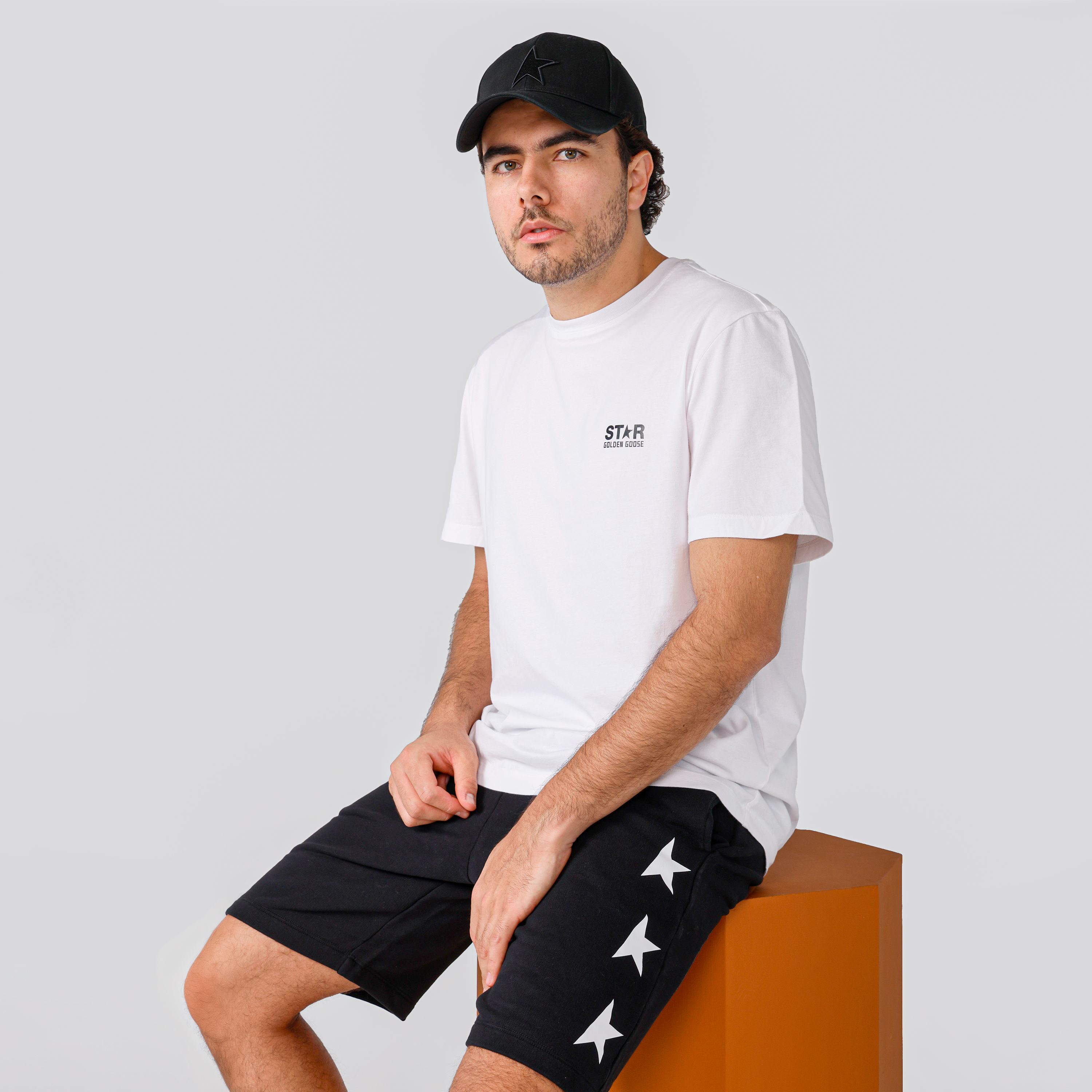 Camiseta Blanca Golden Goose Star M'S
