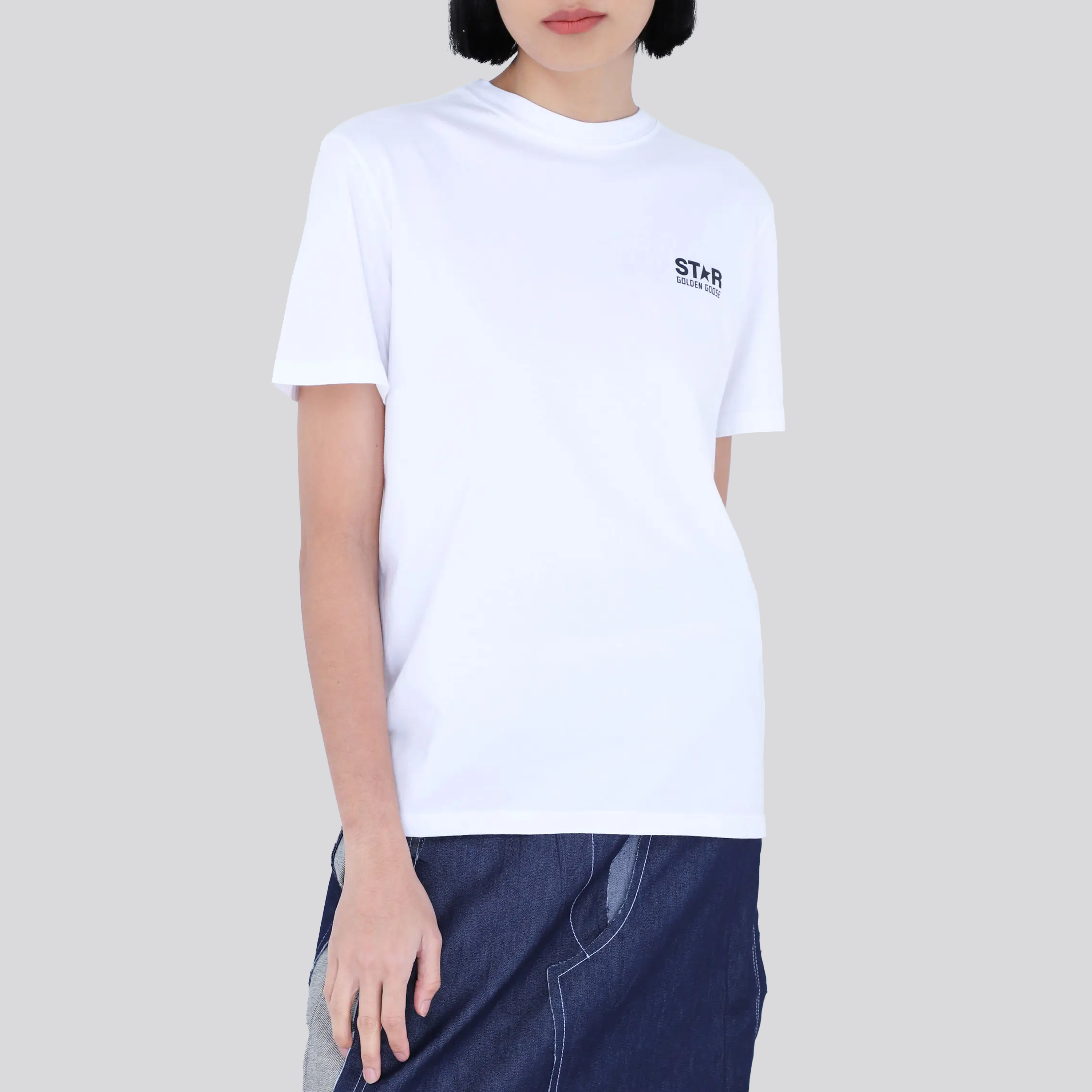 Camiseta Blanca Golden Goose Star Logo