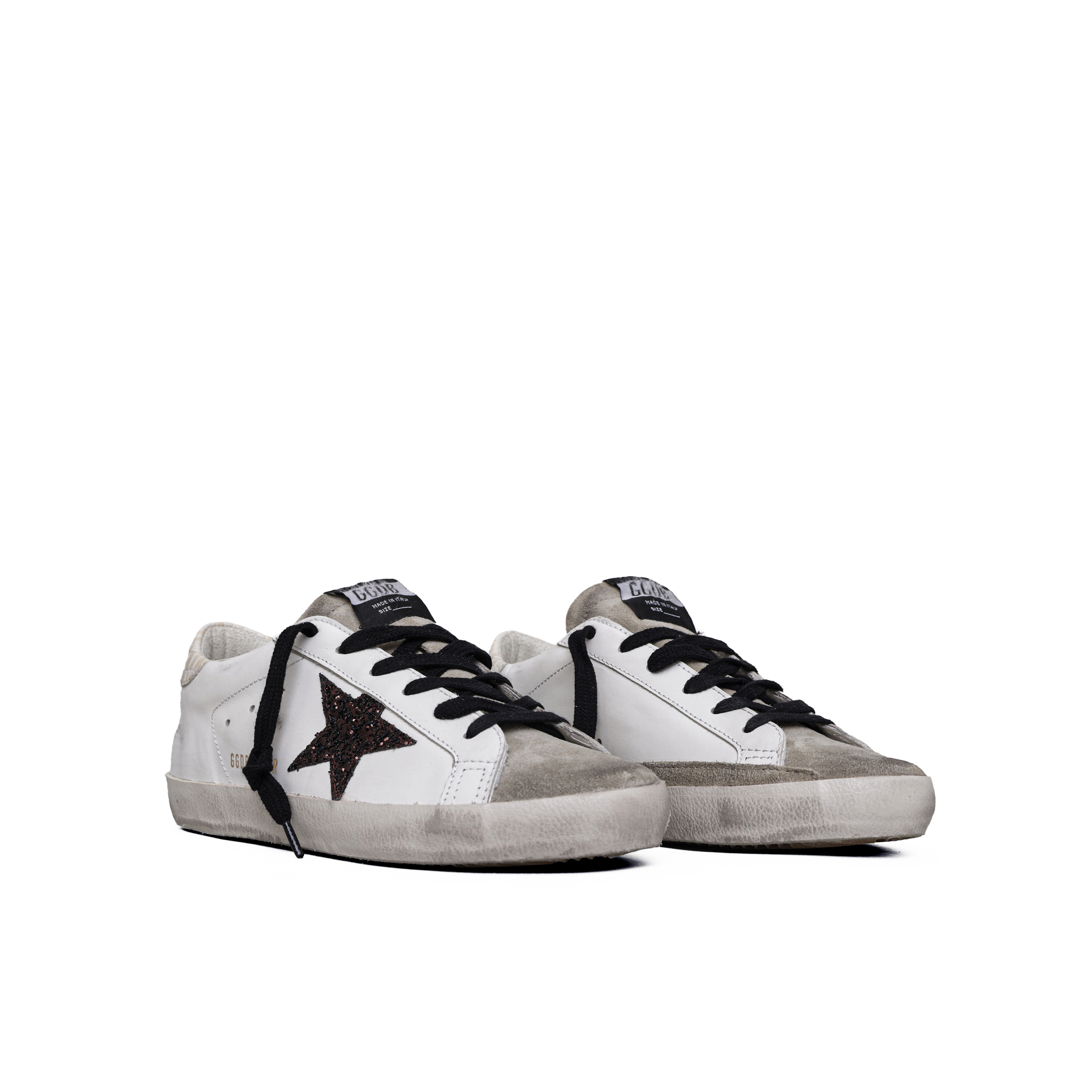 Sneaker White Taupe Golden Goose Super-Star Cocco Print
