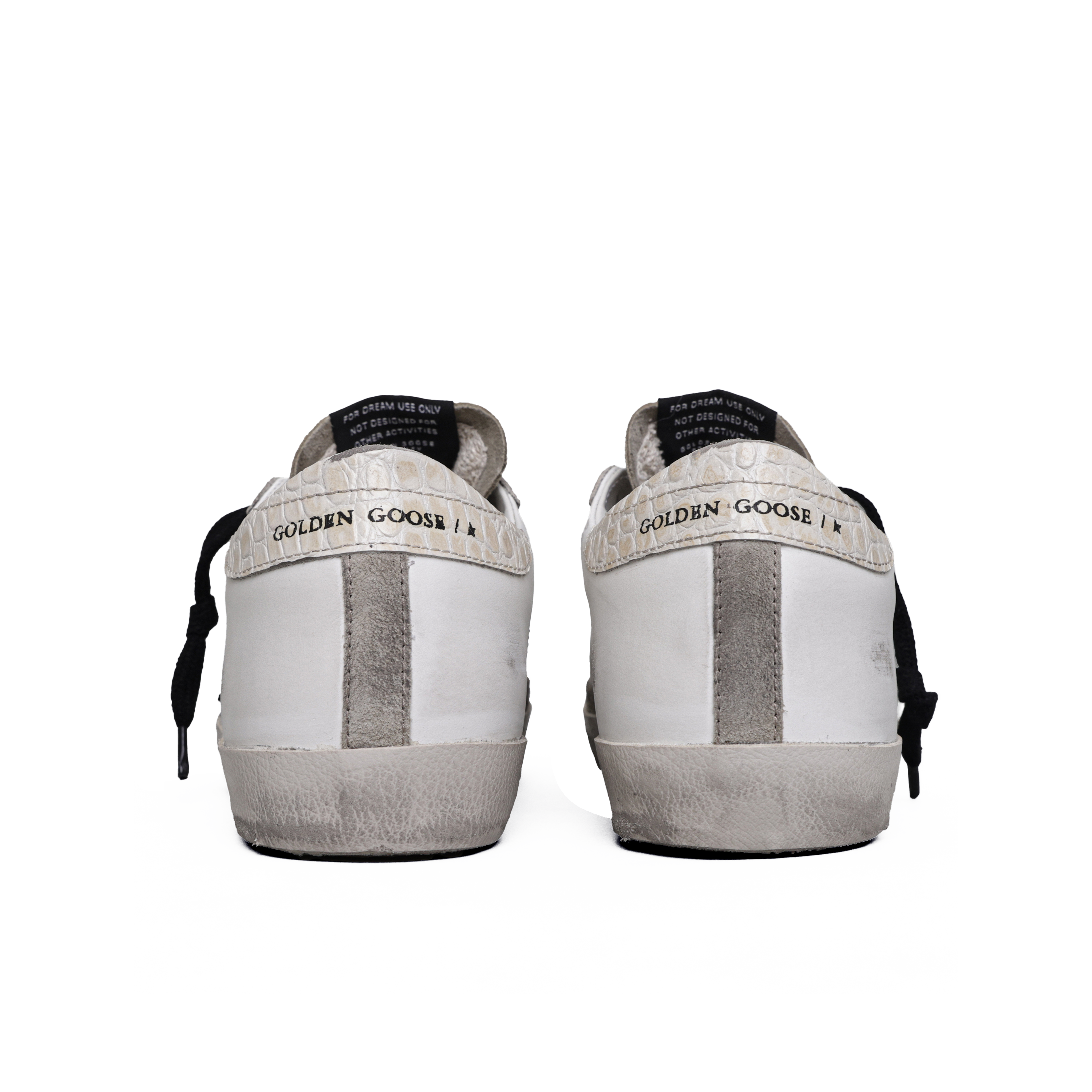 Sneaker White Taupe Golden Goose Super-Star Cocco Print