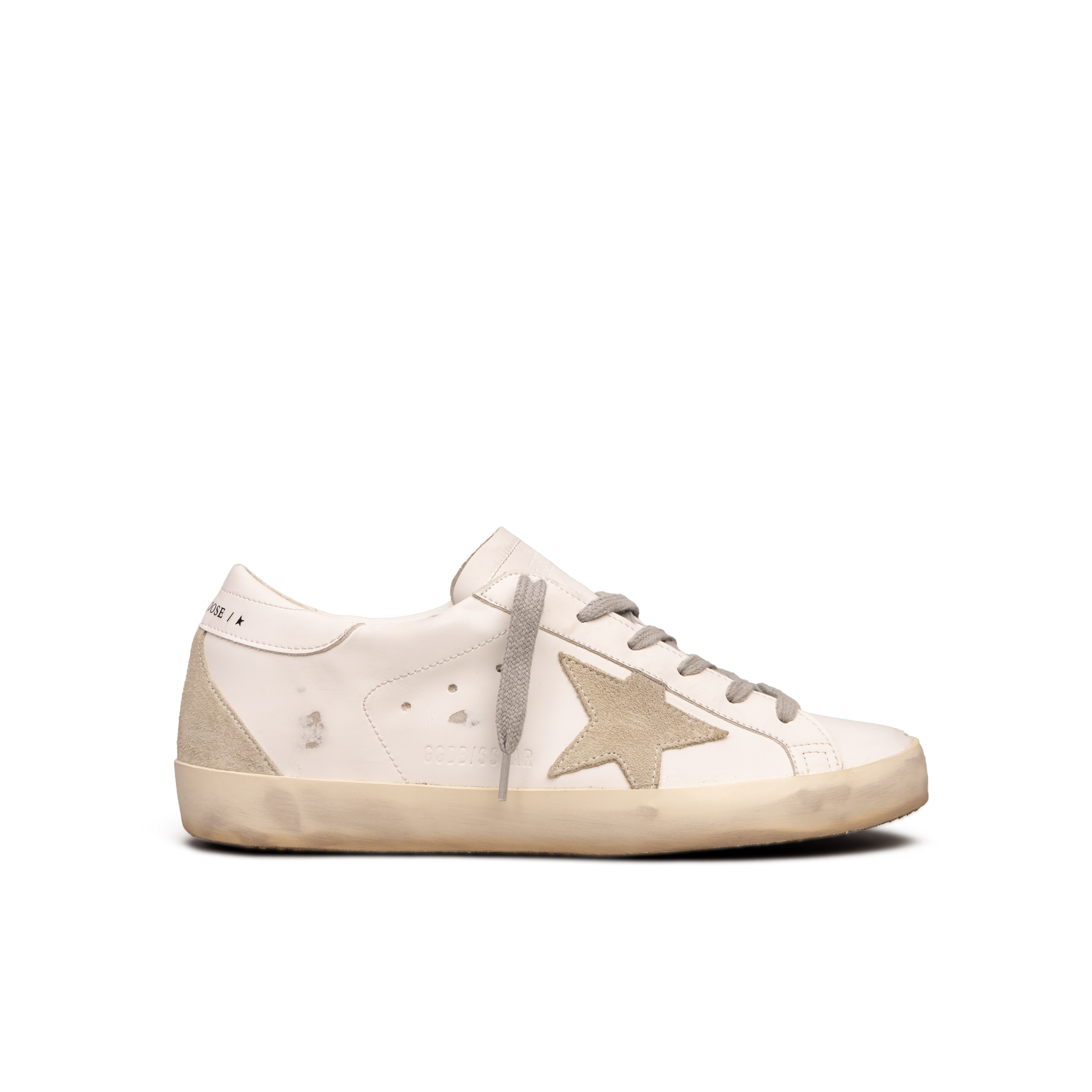 Sneakers Blancos Dorado Golden Goose Super-Star Suede