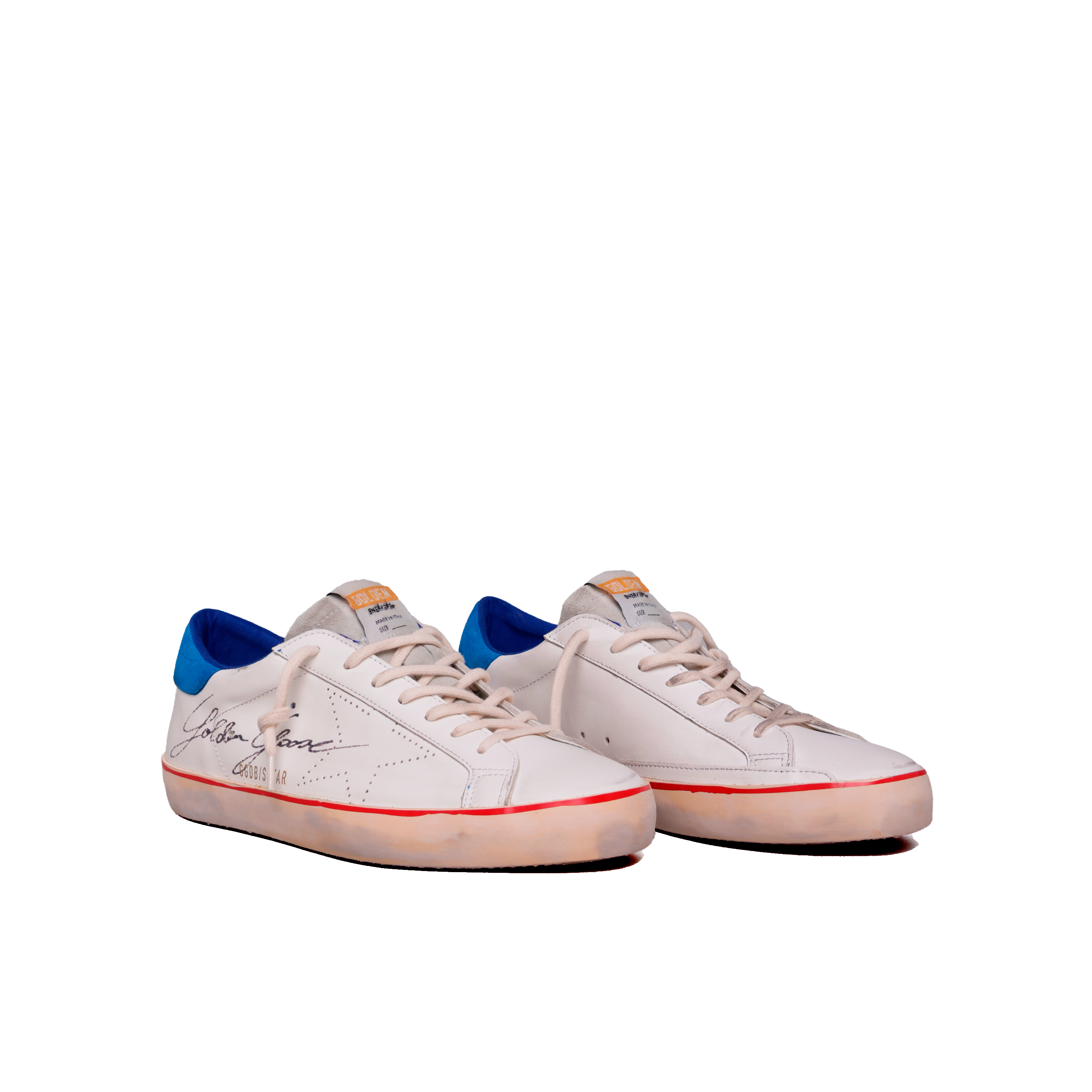 Sneakers Blancos Azul Golden Goose Super-Star