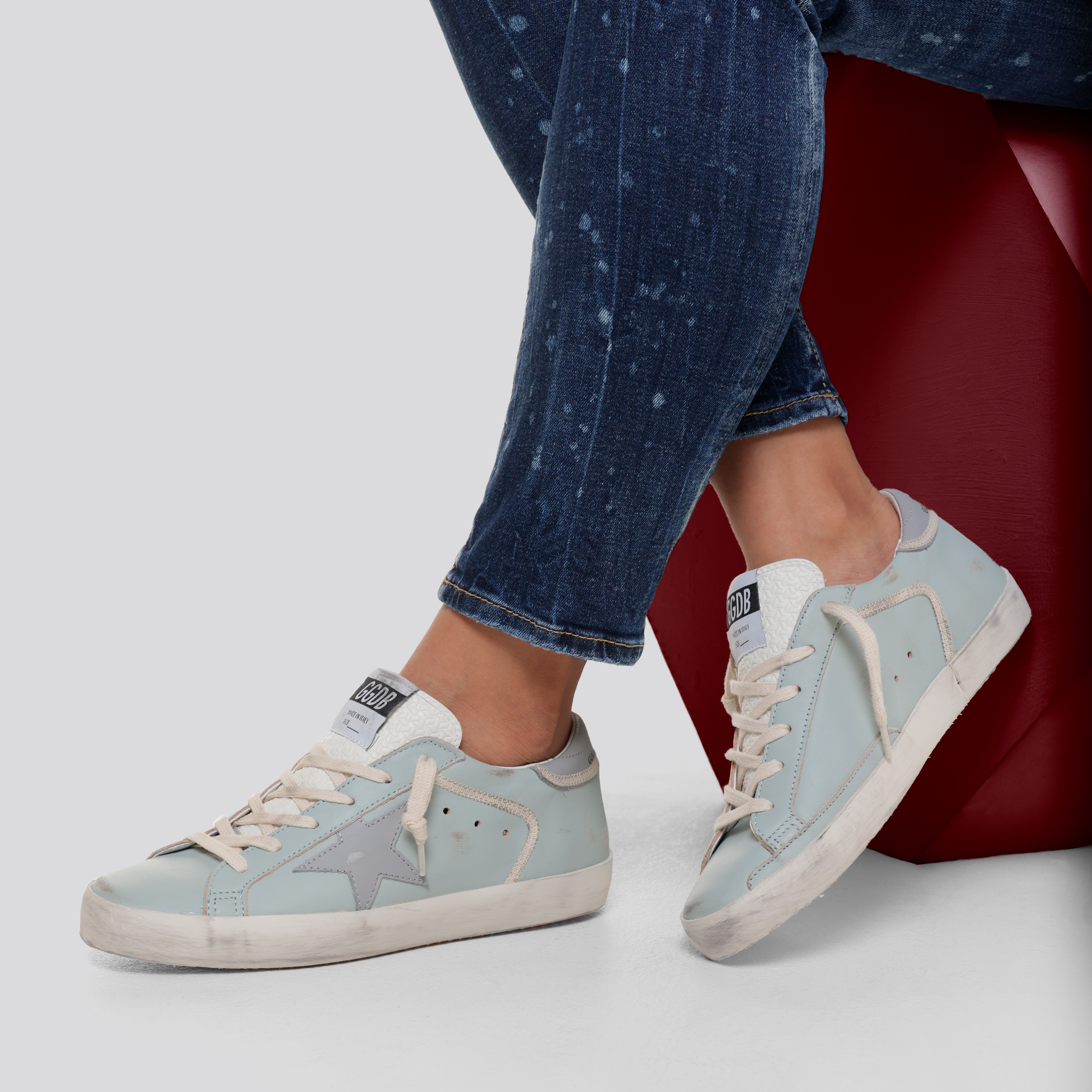 Sneaker Aquamarine Golden Goose Super-Star