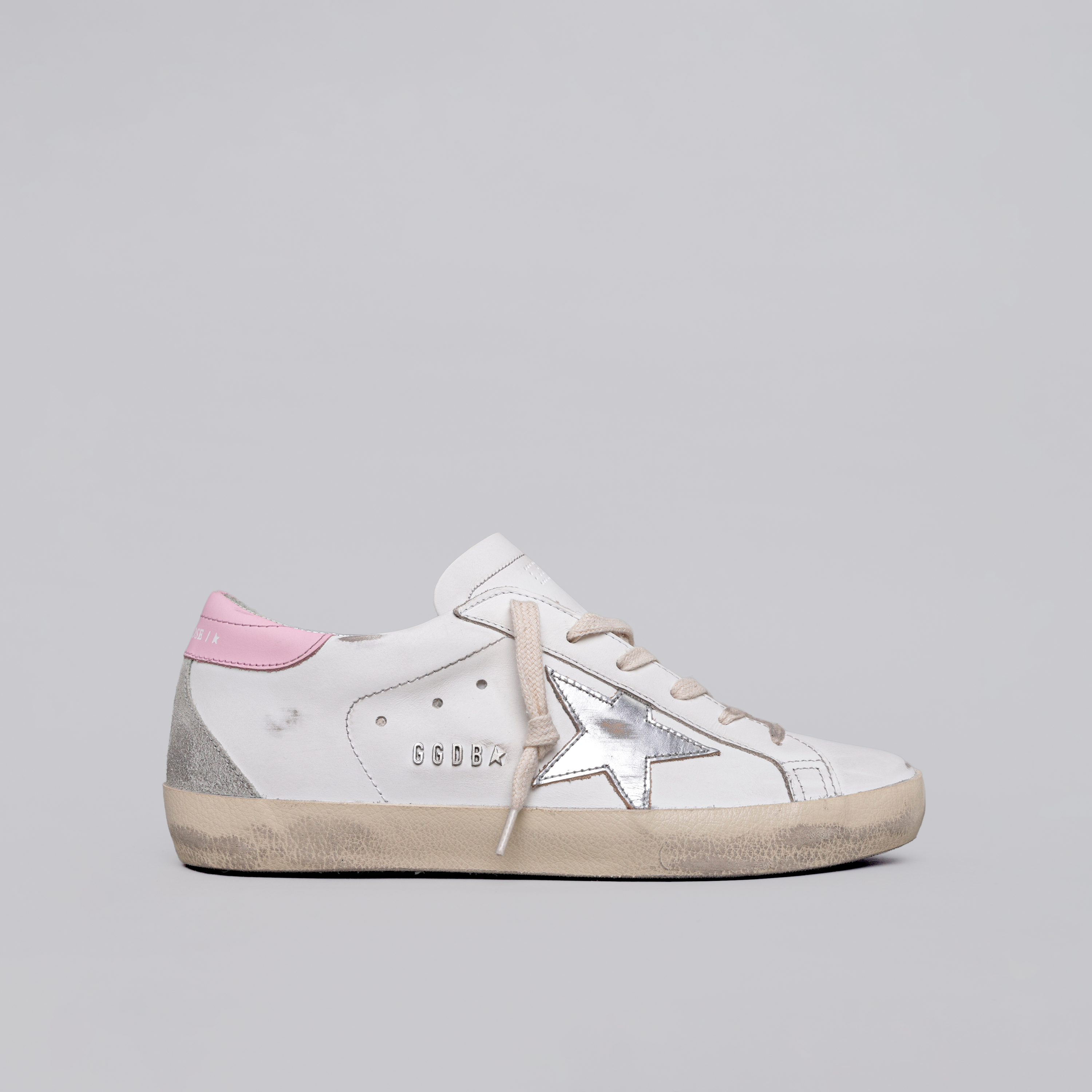 Sneakers Blanco Rosado Golden Goose Super-Star Laminated