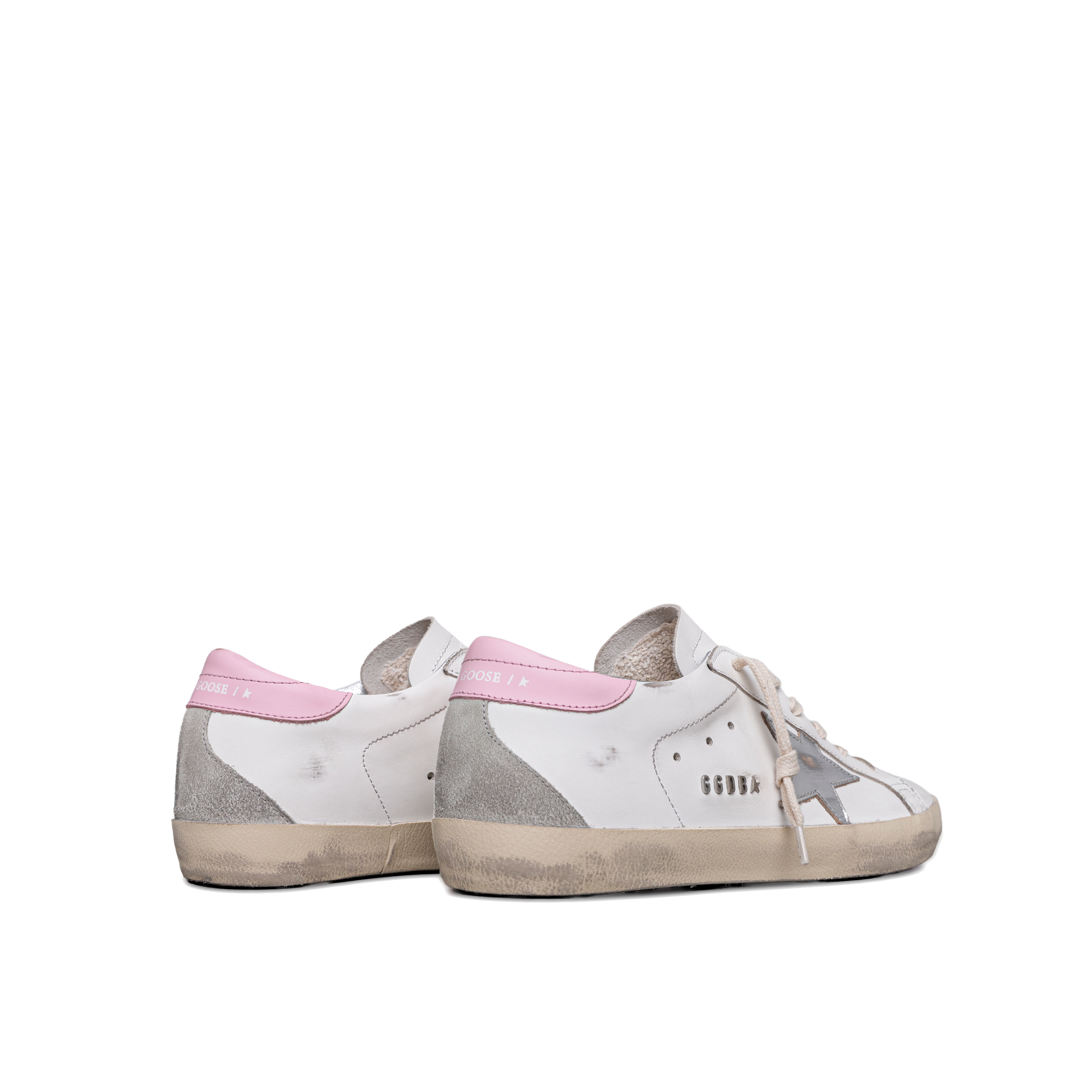 Sneakers Blanco Rosado Golden Goose Super-Star Laminated