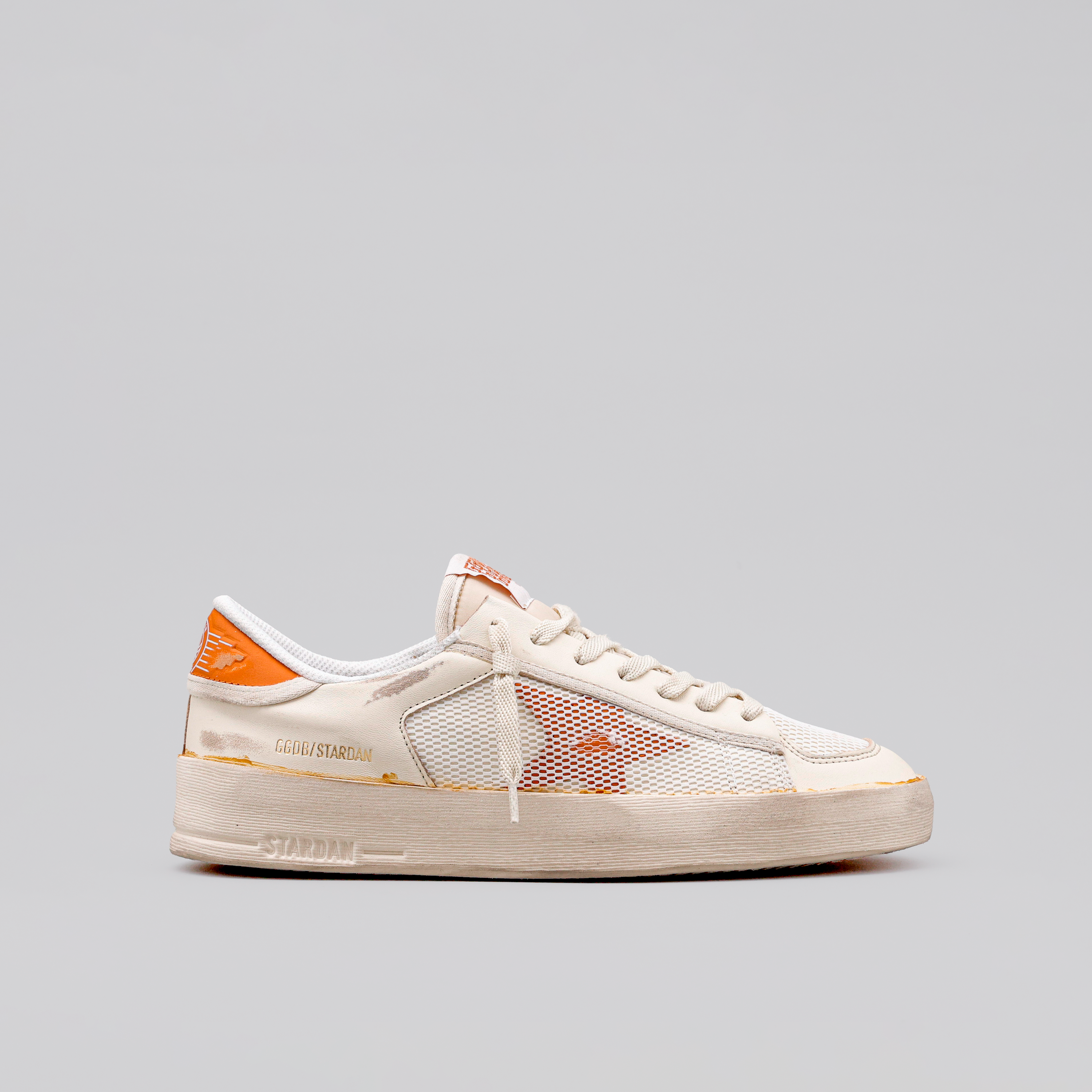 Sneakers Blancos Golden Goose Naranja Stardan Suede