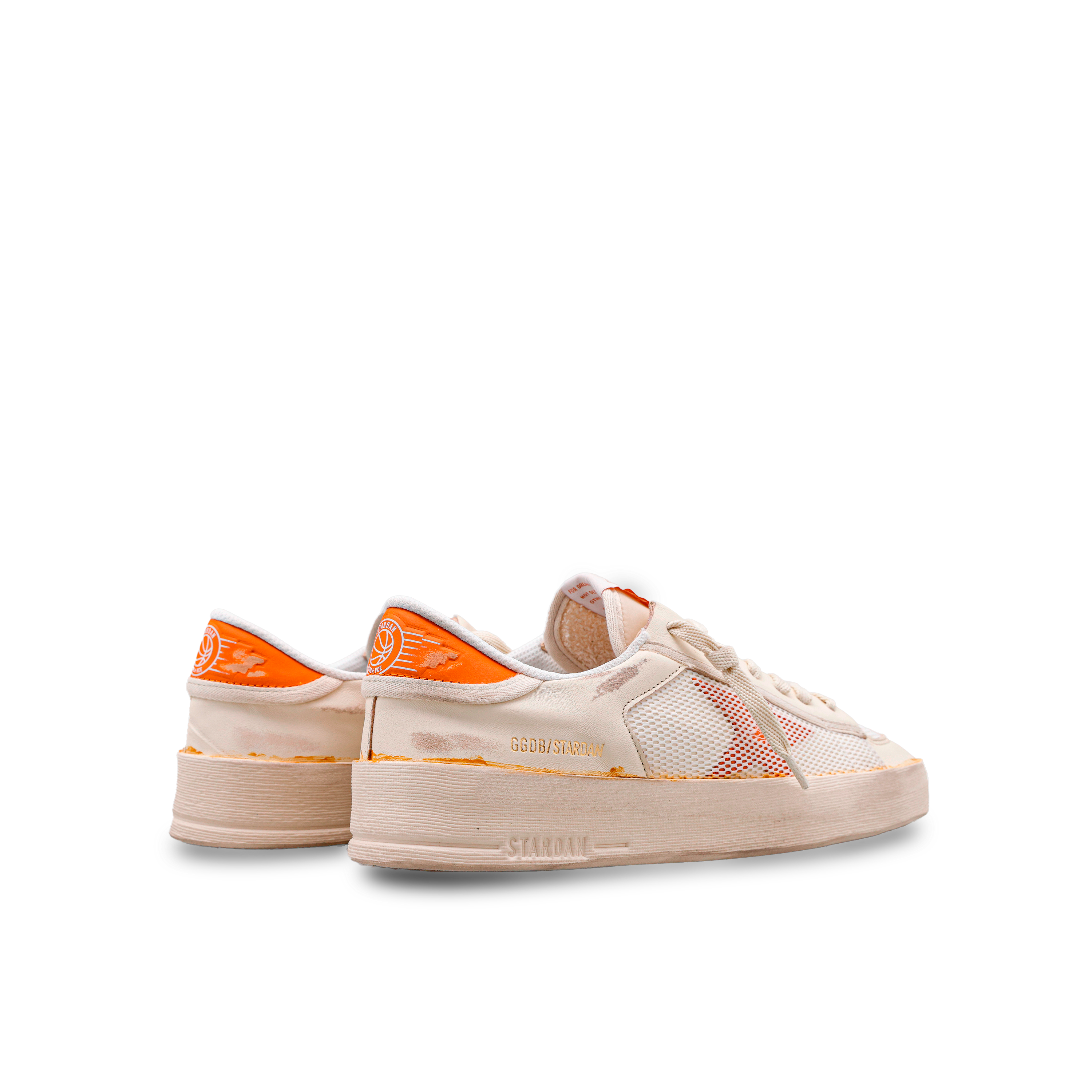 Sneakers Blancos Golden Goose Naranja Stardan Suede