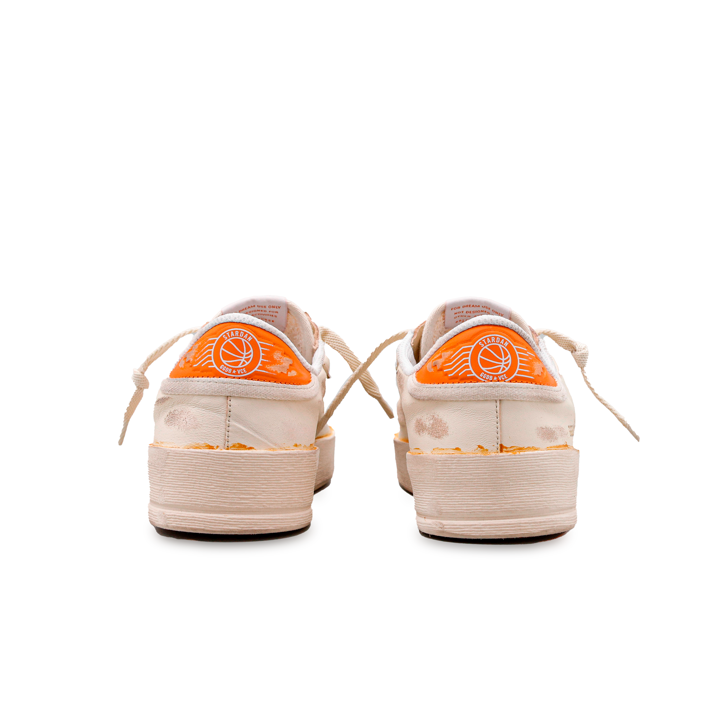 Sneakers Blancos Golden Goose Naranja Stardan Suede