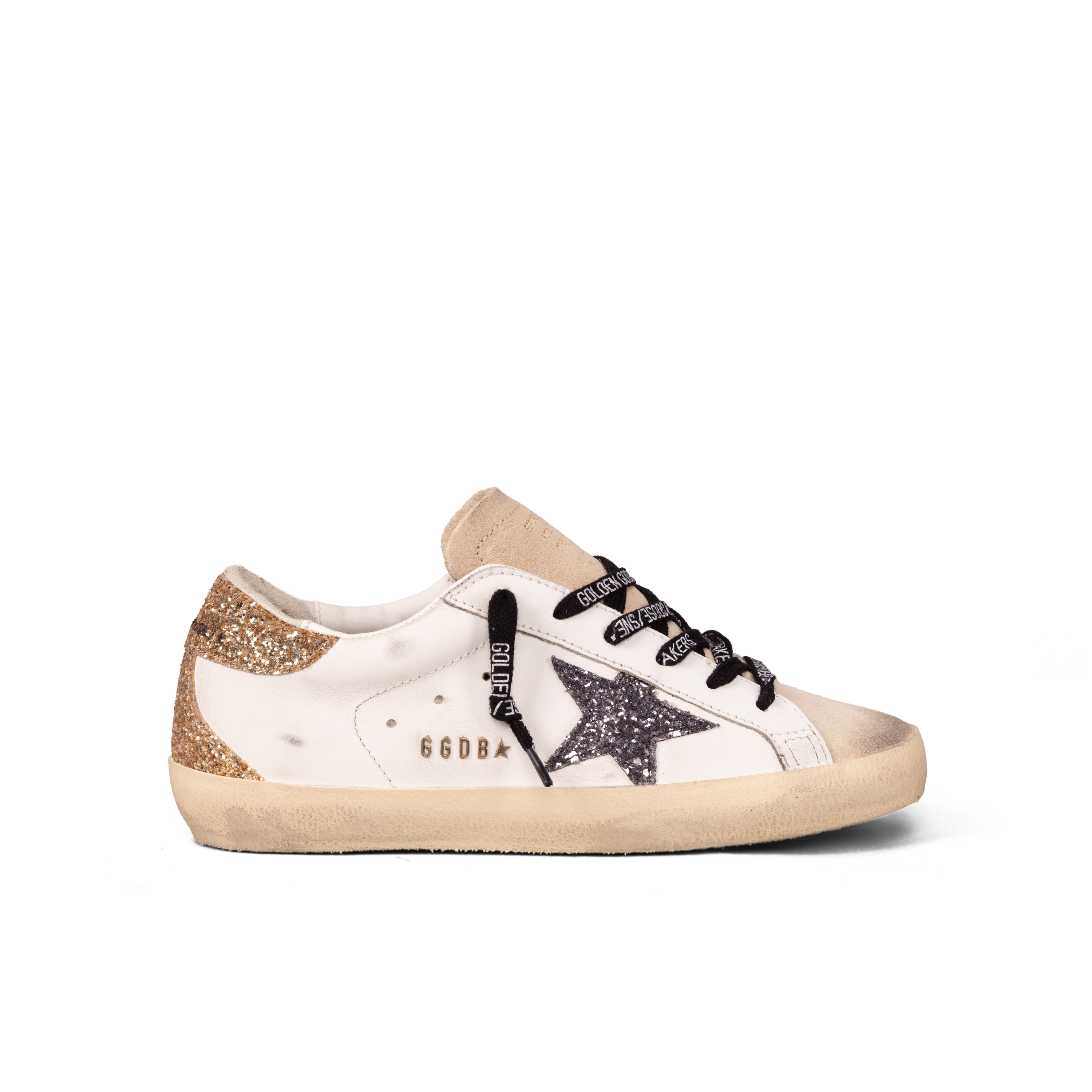 Sneakers Blancos Golden Goose Super-Star Glitter Star Heel