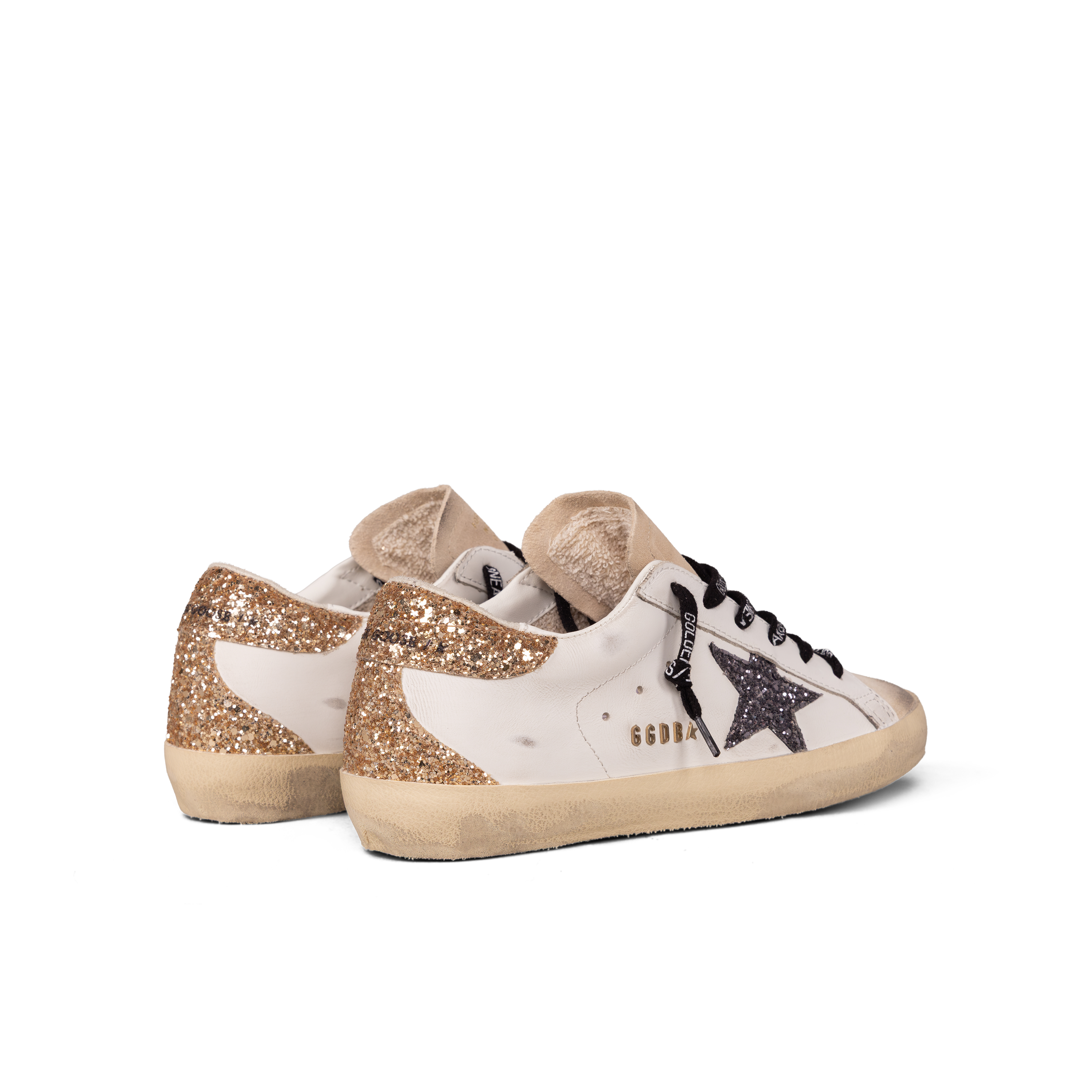 Sneakers Blancos Golden Goose Super-Star Glitter Star Heel