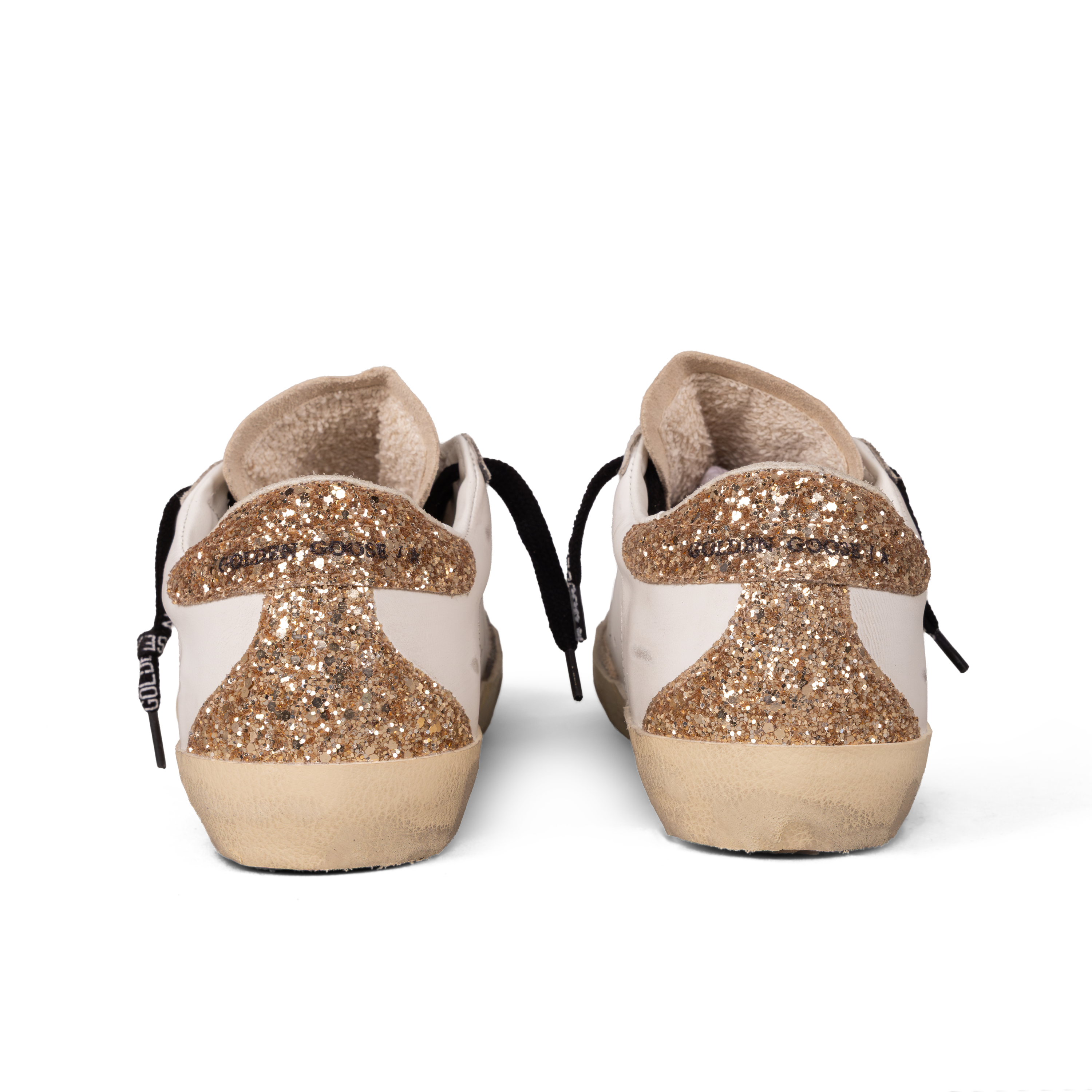 Sneakers Blancos Golden Goose Super-Star Glitter Star Heel