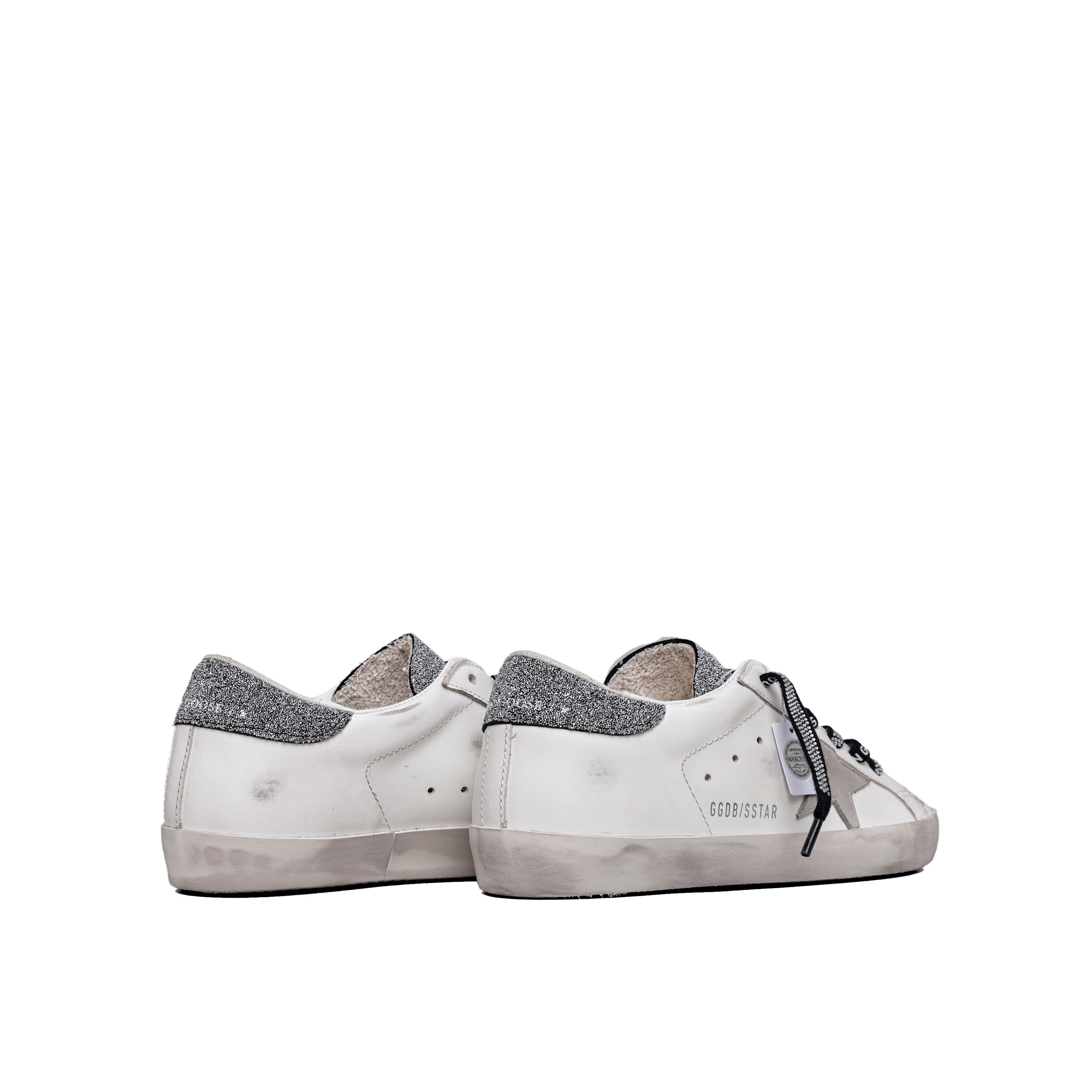 Sneakers Blanco Plateado Golden Goose Super-Star Crystal Tongue