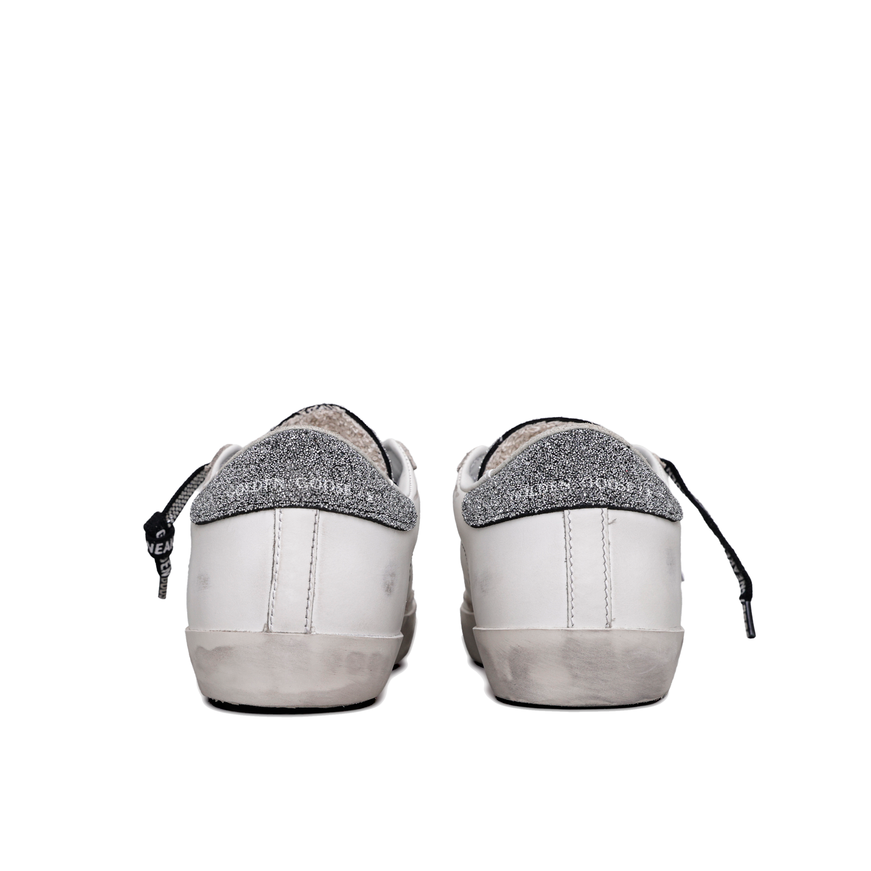 Sneakers Blanco Plateado Golden Goose Super-Star Crystal Tongue
