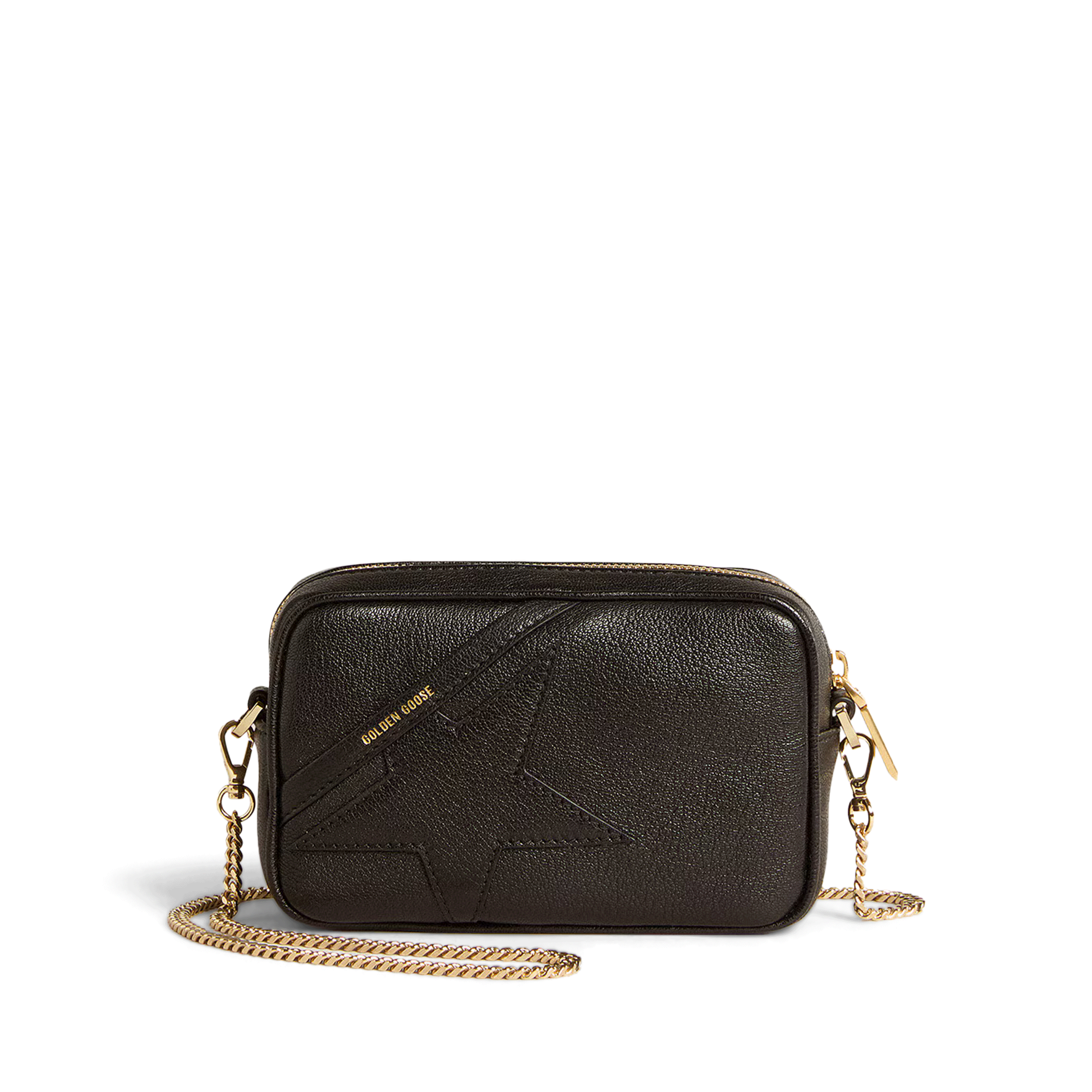 Cartera Negra Golden Goose Mini Star Wrinkled Goat