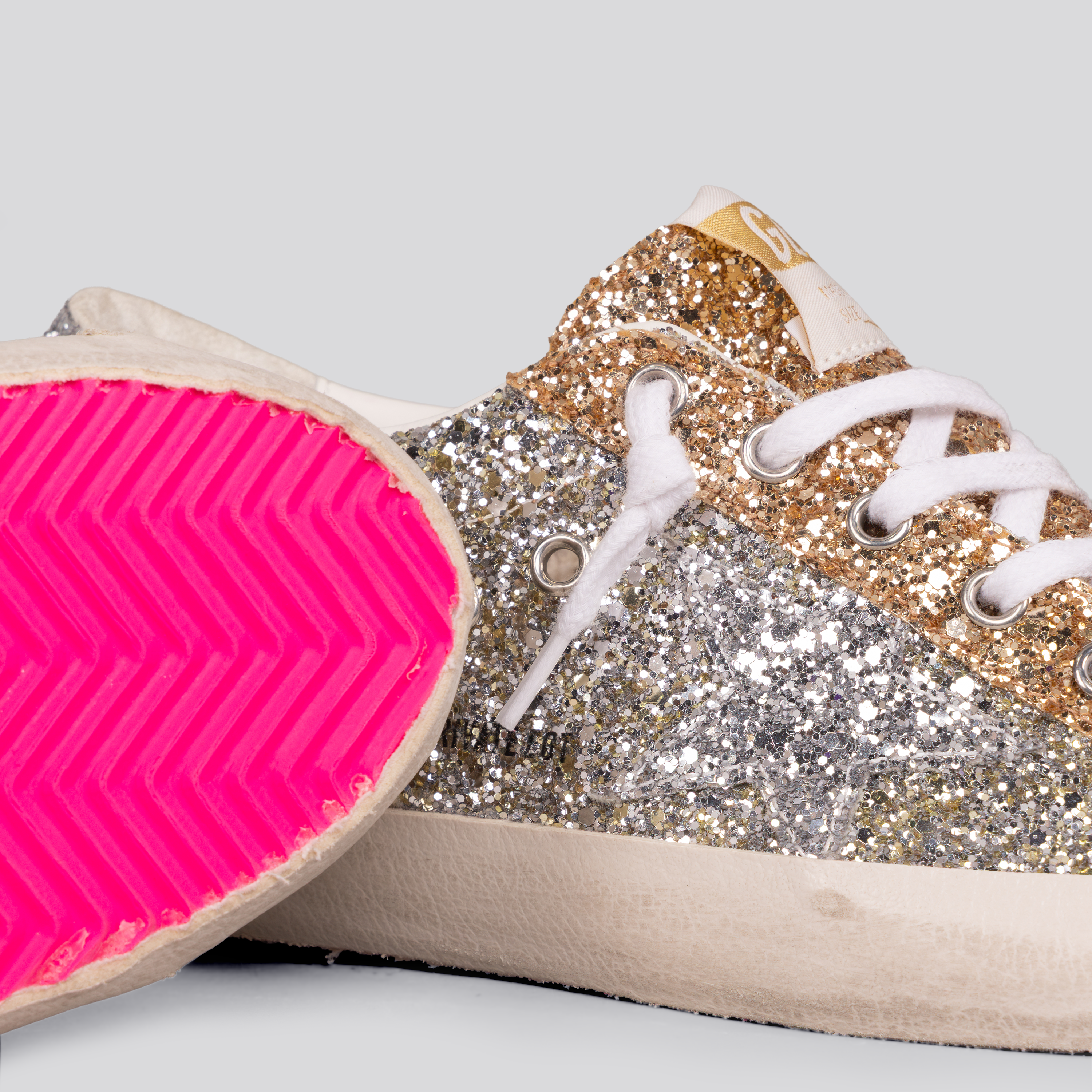 Sneakers Silver Golden Goose Super-Star Glitter