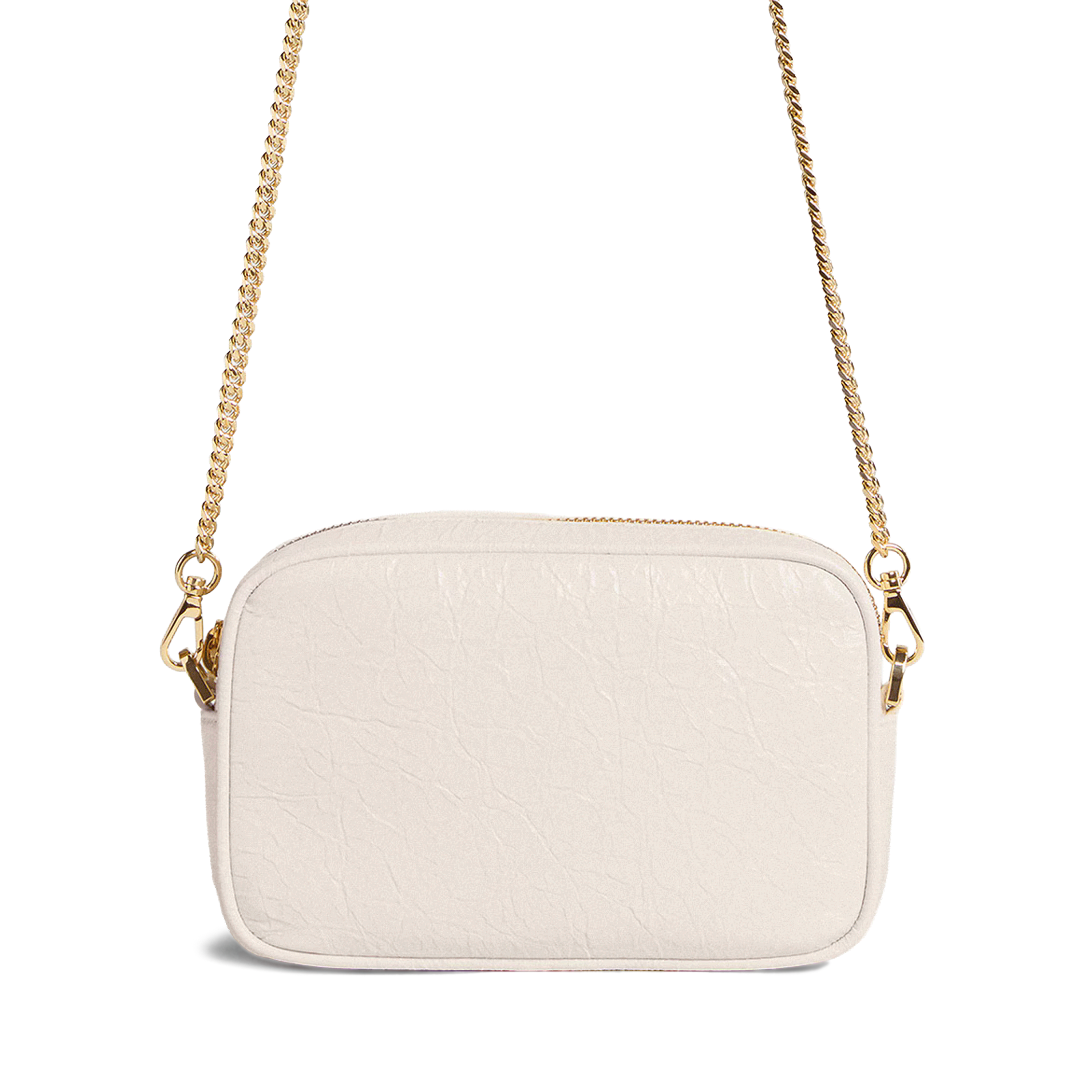 Cartera Ivory Golden Goose Mini Star Wrinkled