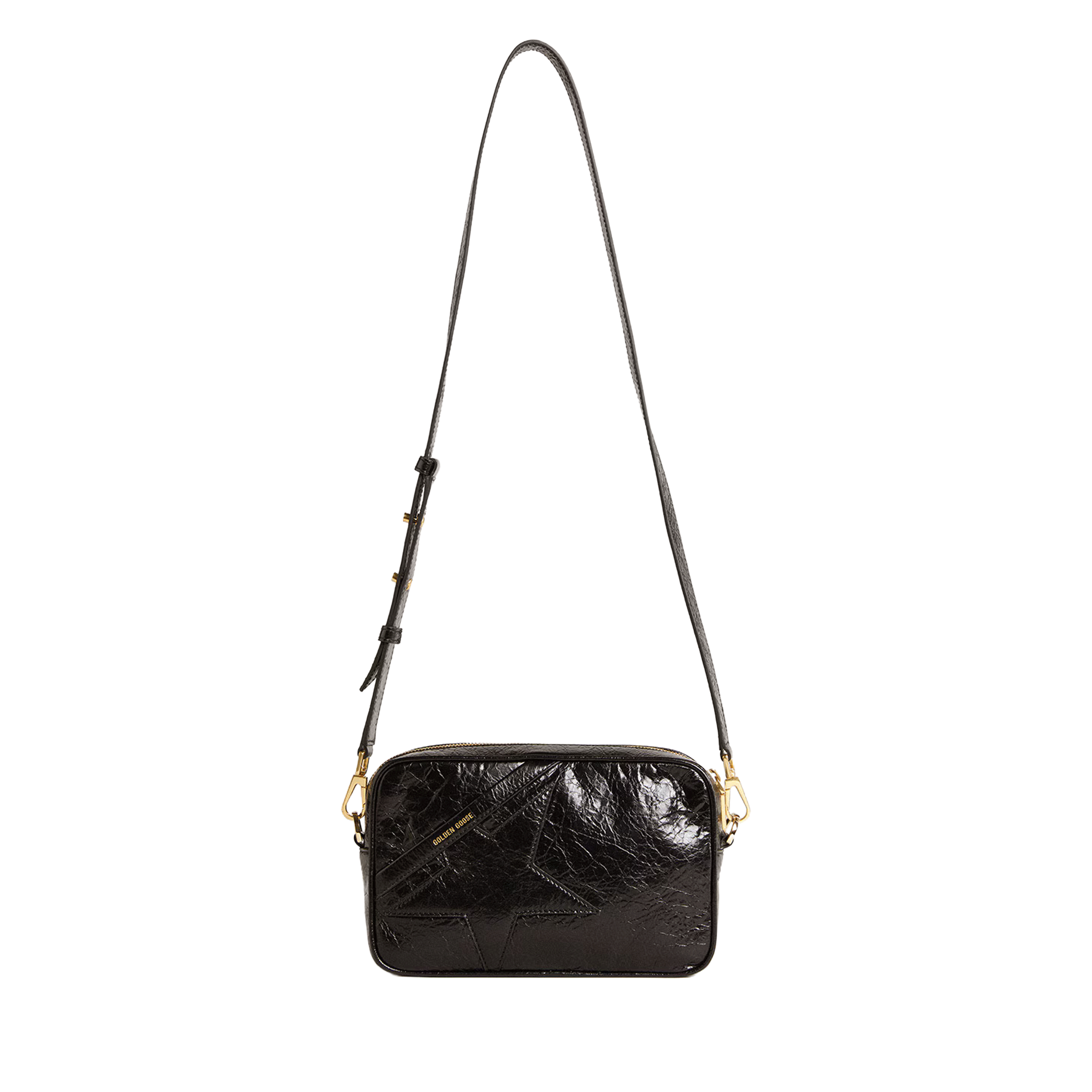 Cartera Negra Golden Goose Mini Star Wrinkled