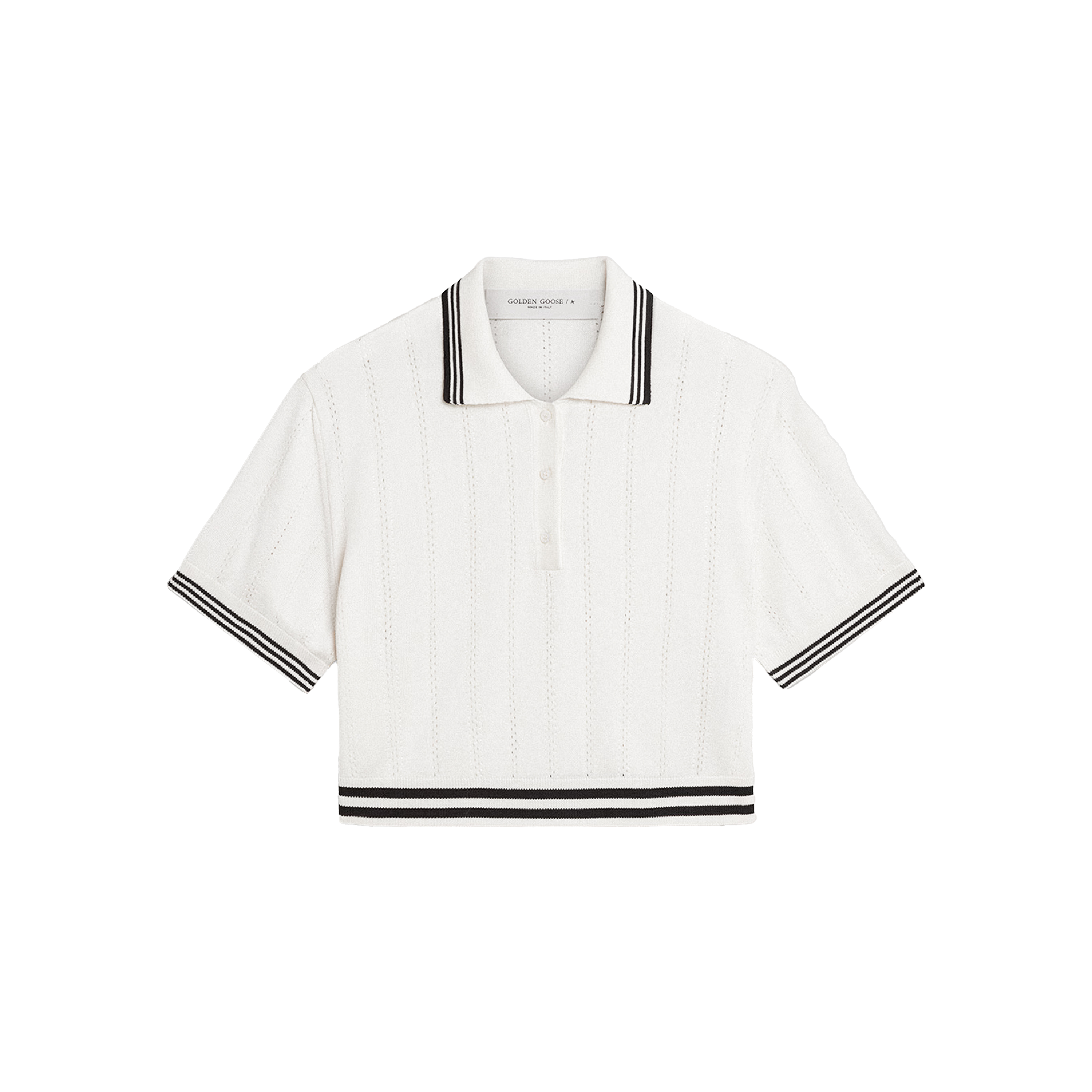 Camiseta Tipo Polo Blanca Golden Goose Martha