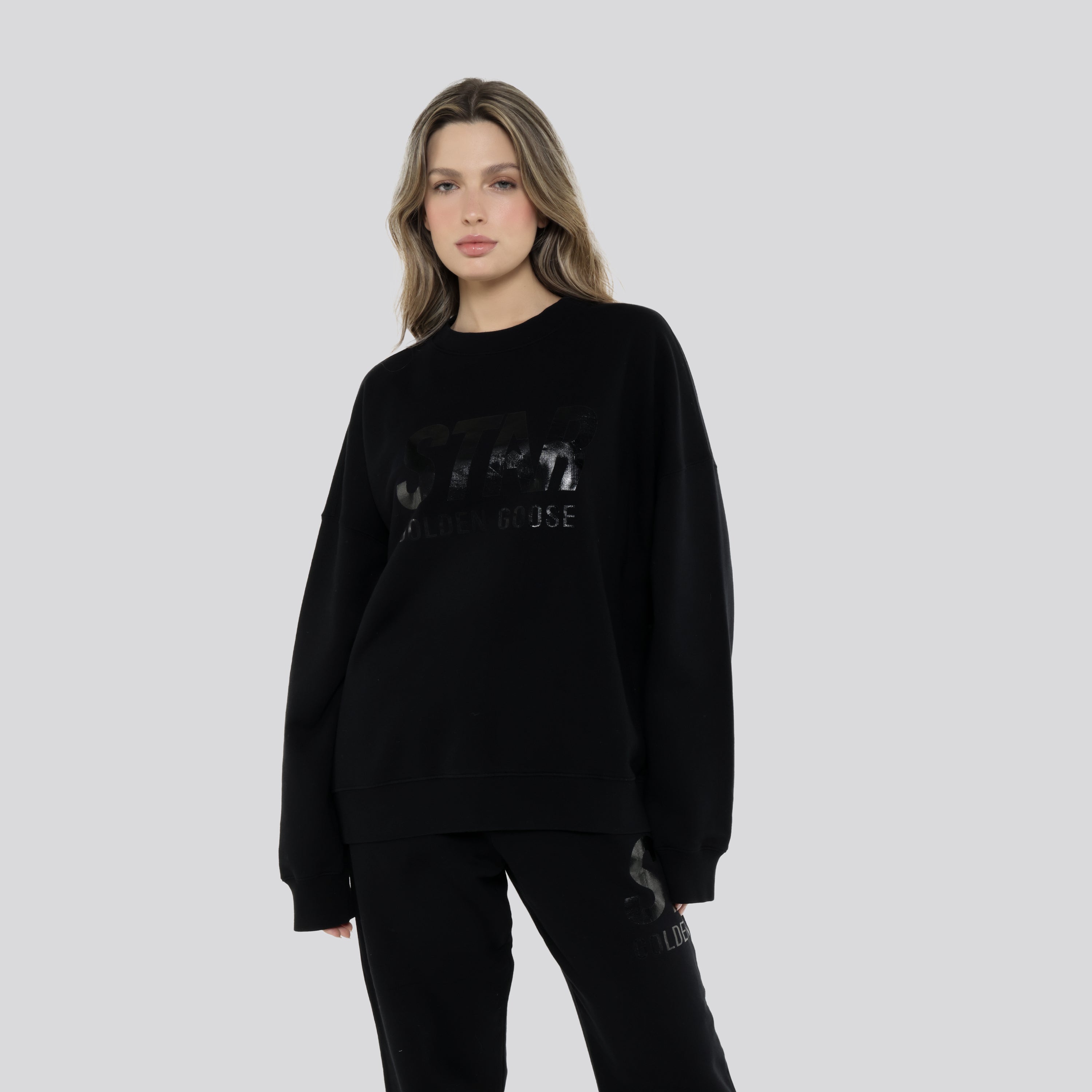 Buzo Negro Golden Goose Silver Star Logo