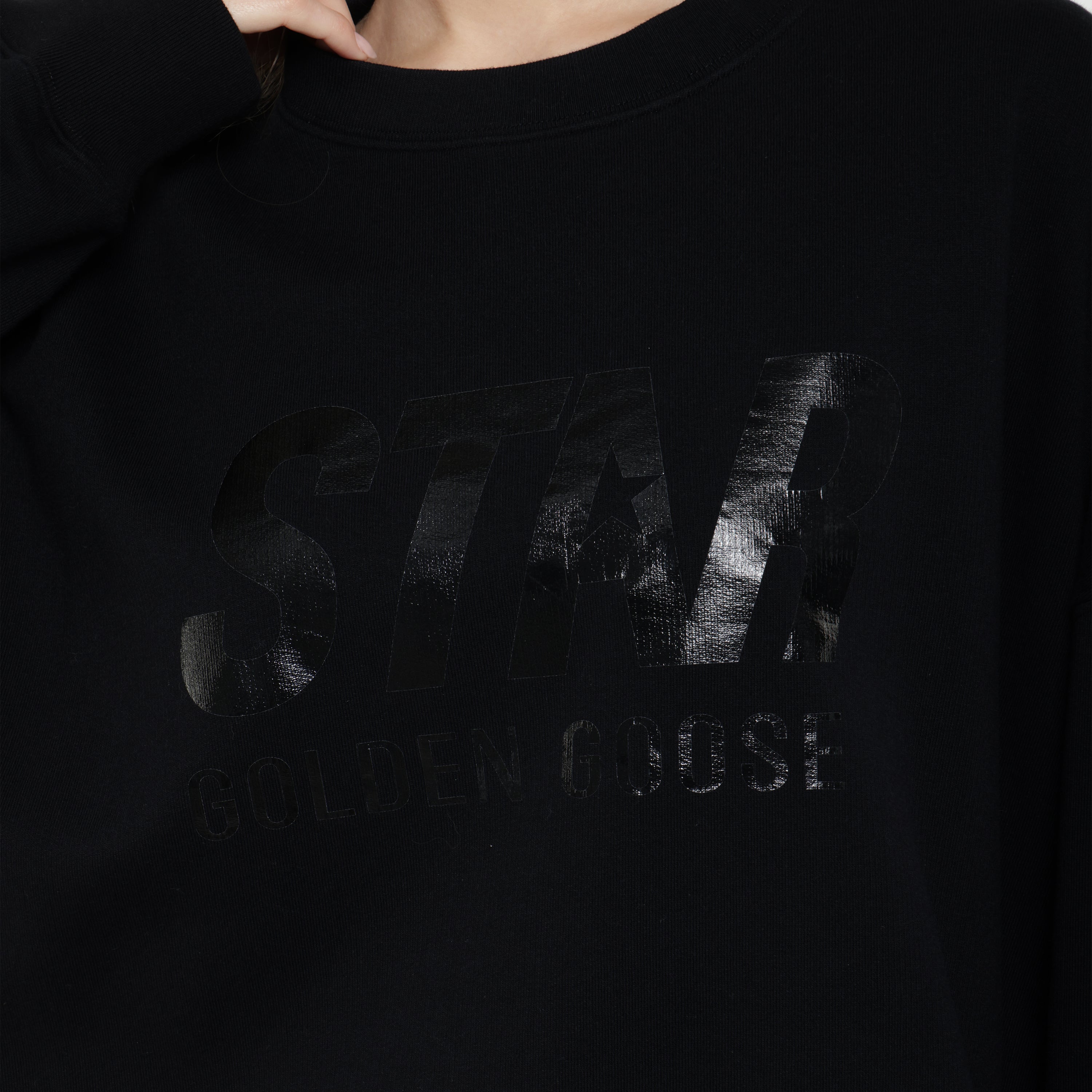 Buzo Negro Golden Goose Silver Star Logo