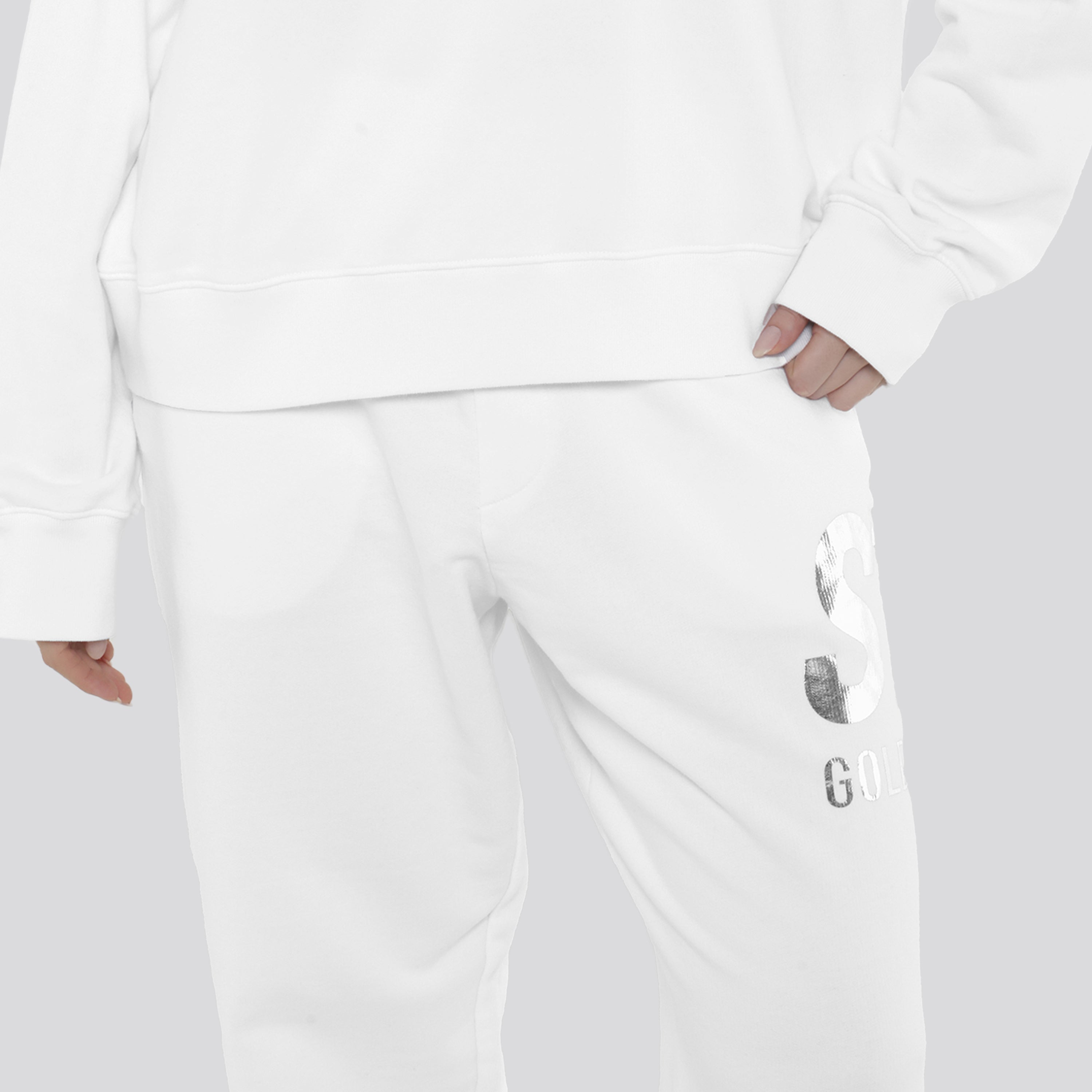 Buzo Blanco Golden Goose Silver Star Logo