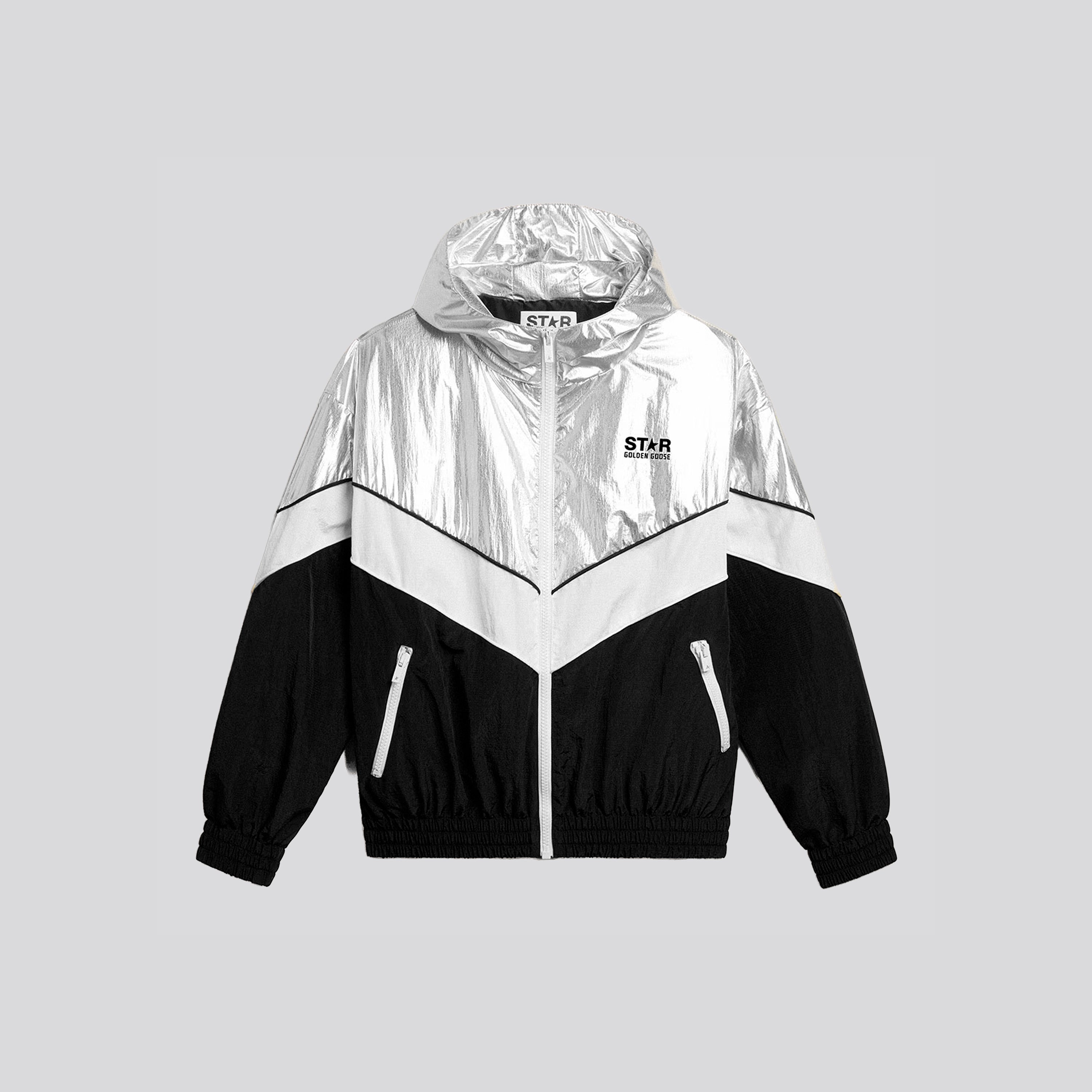Chaqueta Plateada Golden Goose Bomber