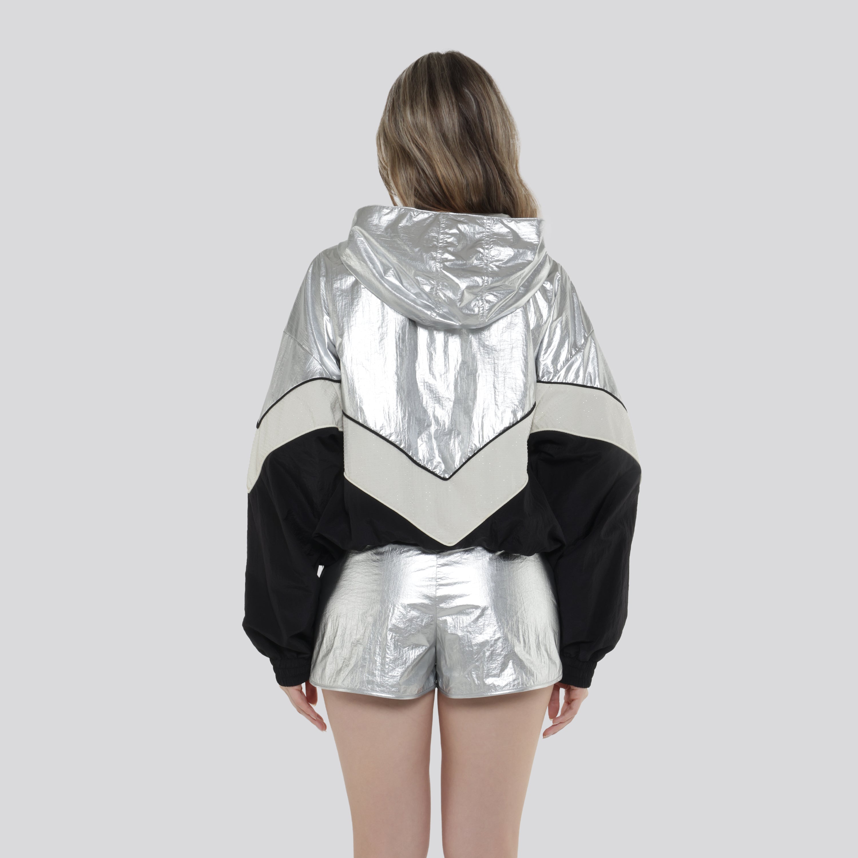 Chaqueta Plateada Golden Goose Bomber