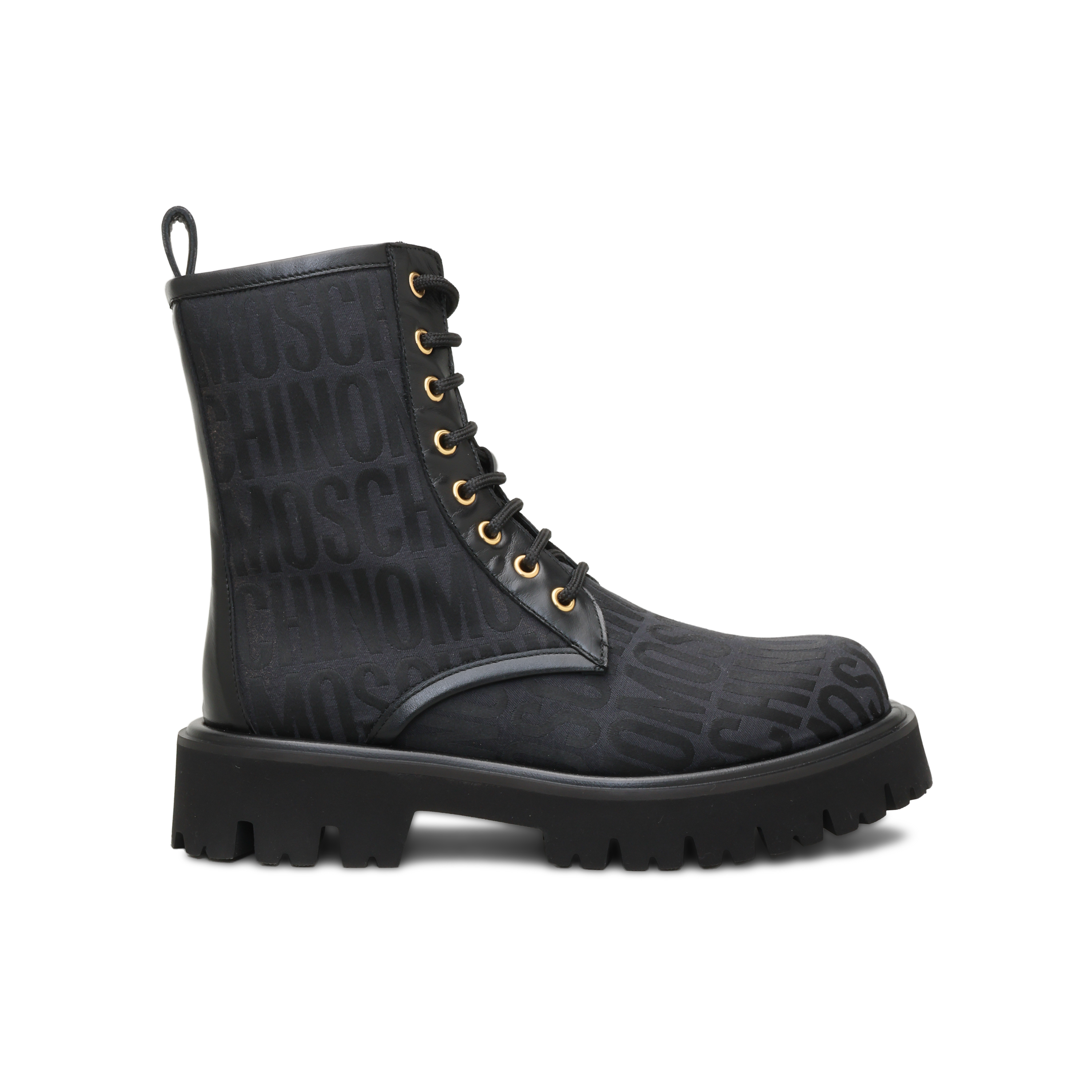 Botas Negros Moschino Multilogo