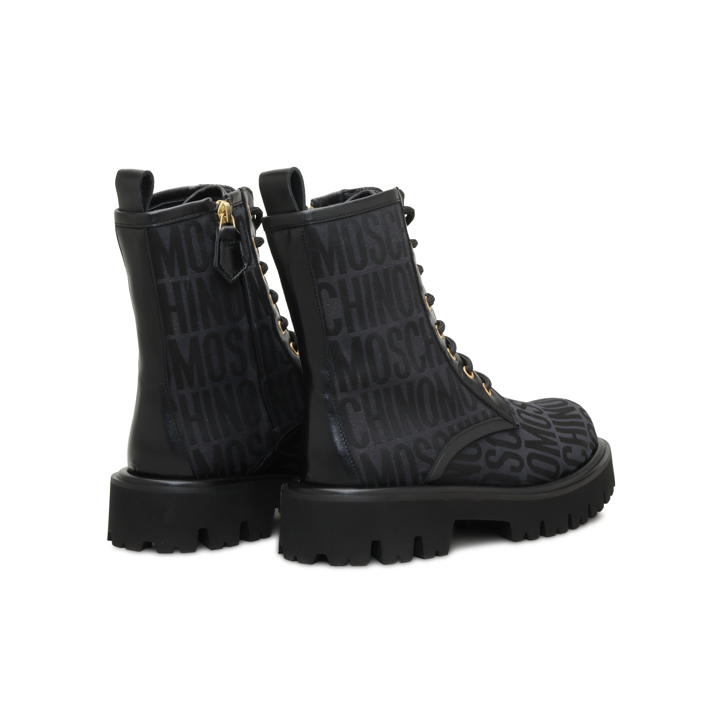 Botas Negros Moschino Multilogo