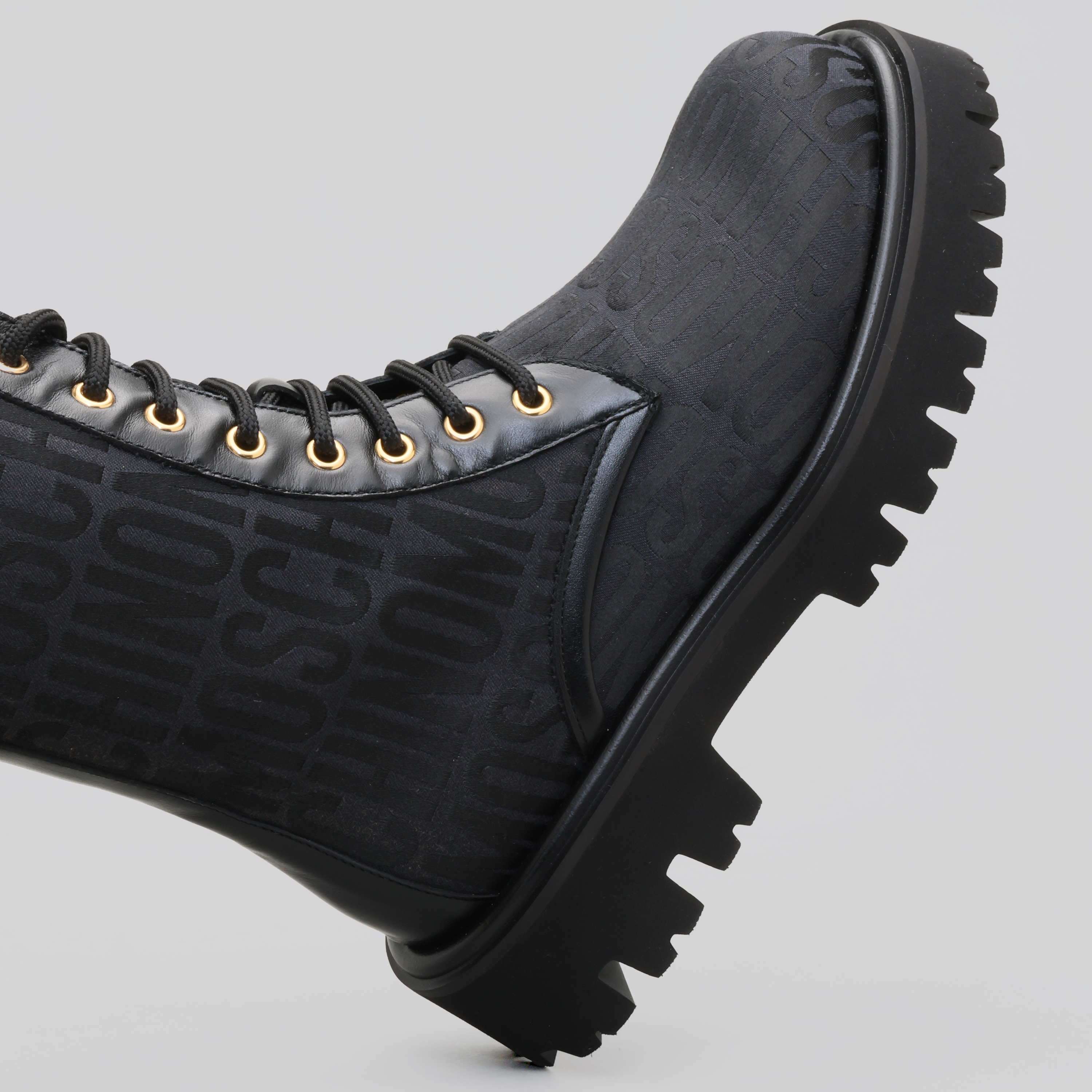 Botas Negros Moschino Multilogo