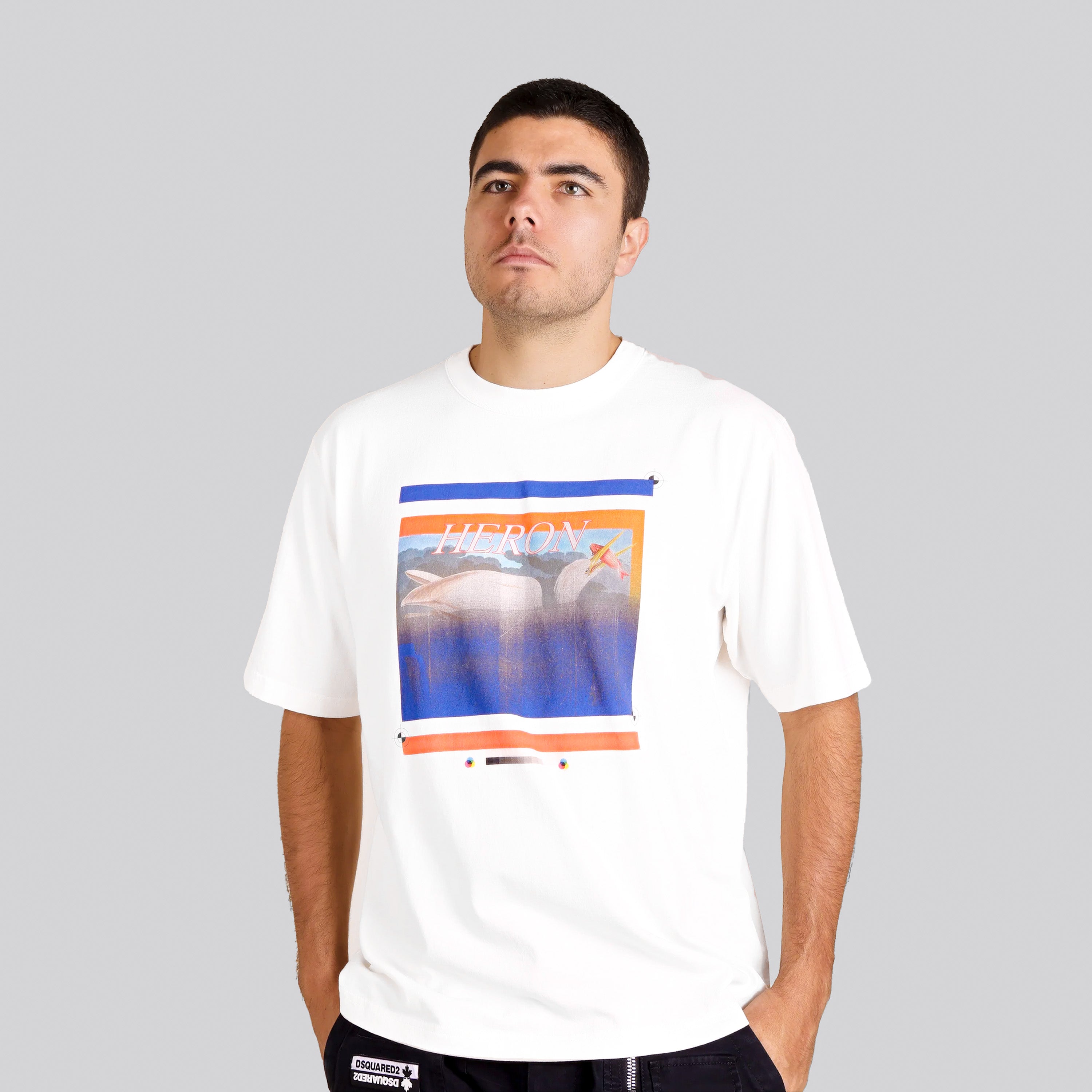 Camiseta Blanca Heron Preston Misprinted