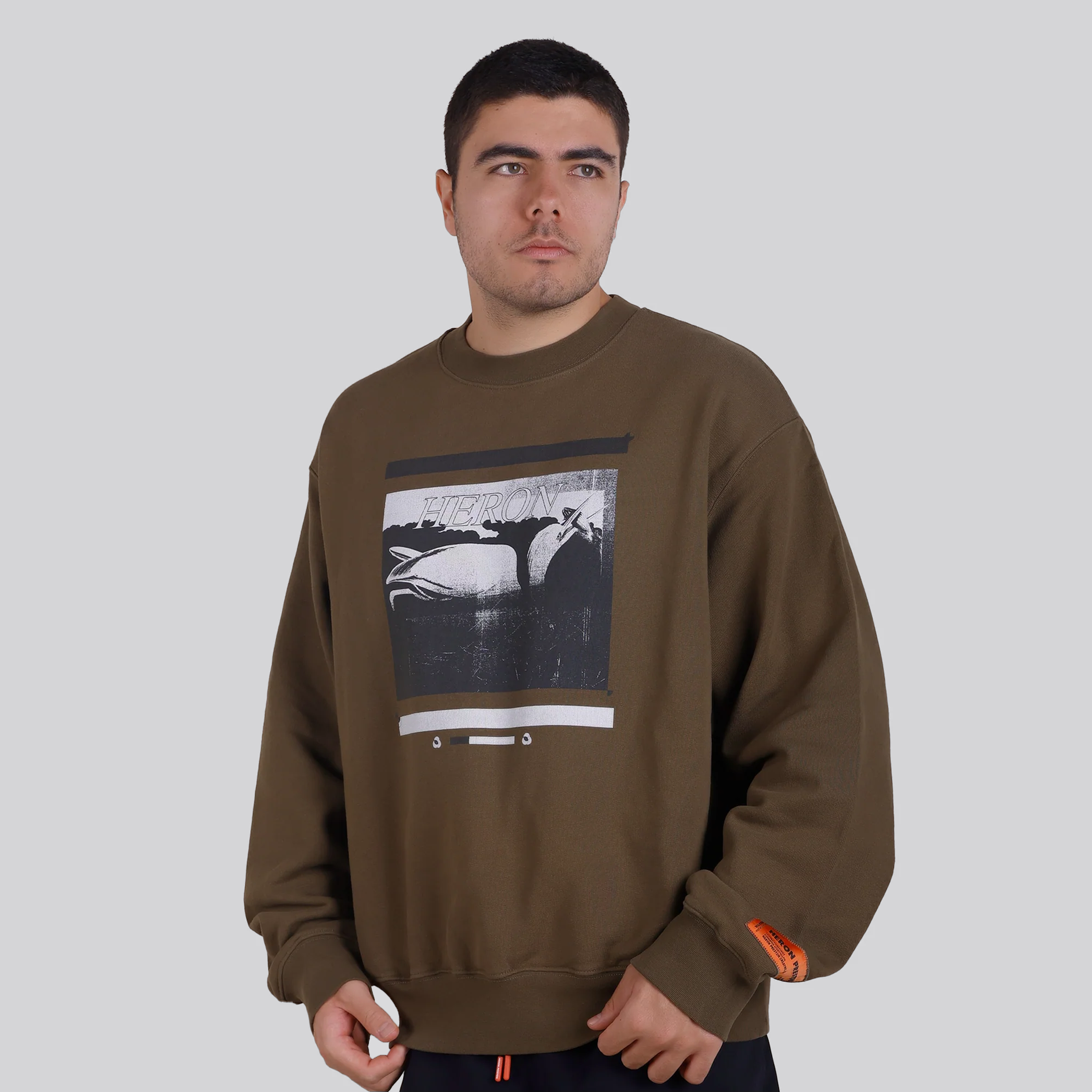 Buzo Verde Oliva Heron Preston Misprinted