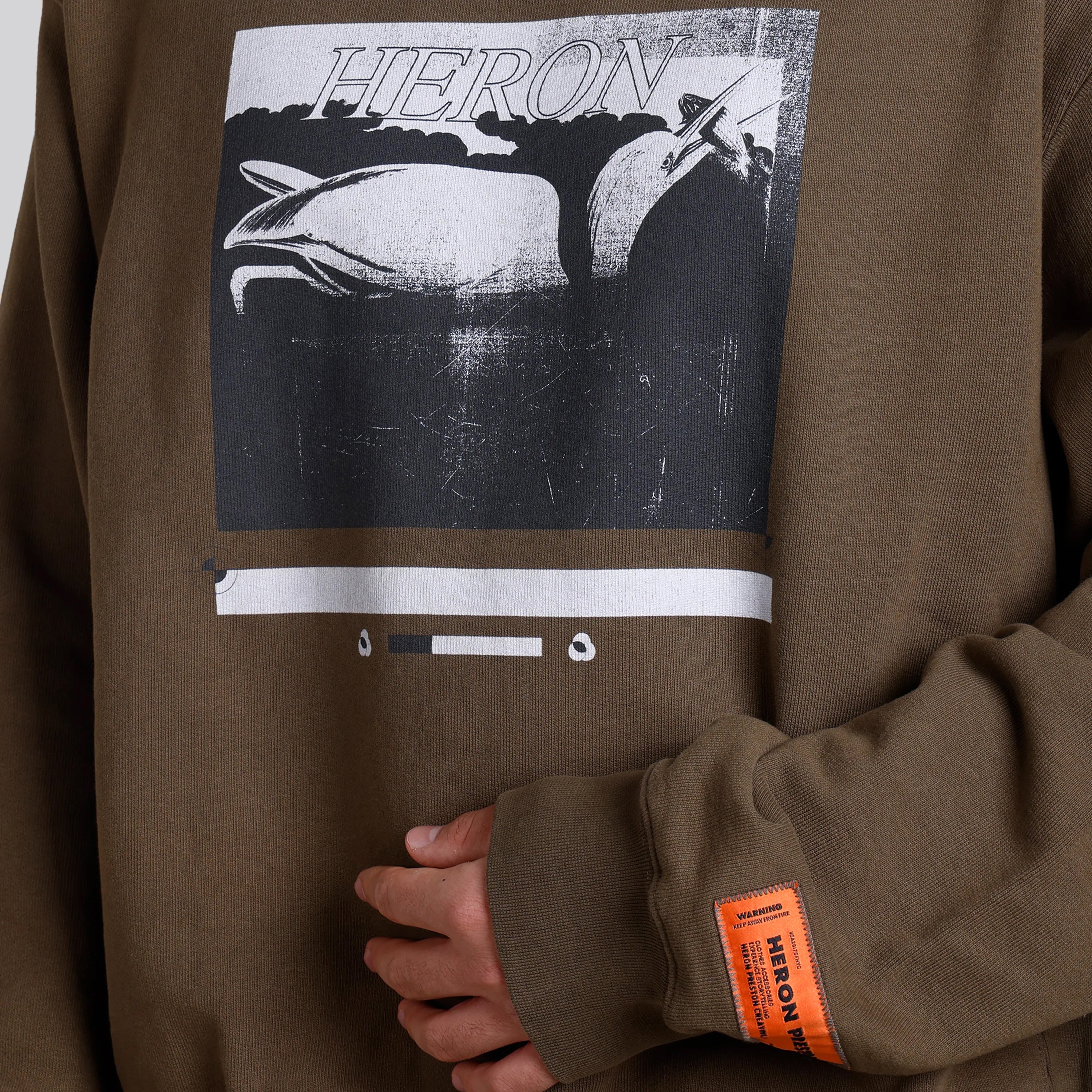 Buzo Verde Oliva Heron Preston Misprinted