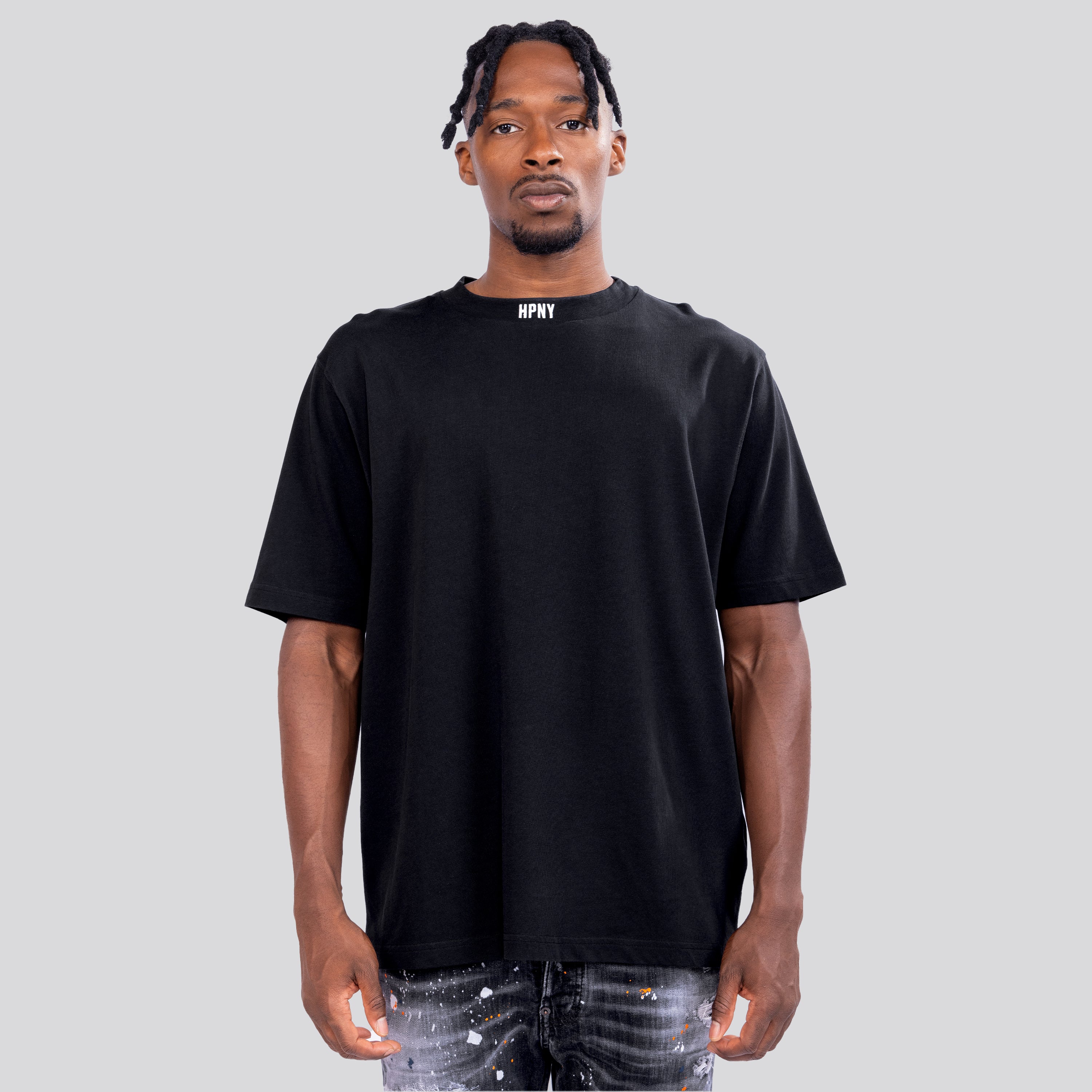 Camiseta Negra Heron Preston HPNY Neck