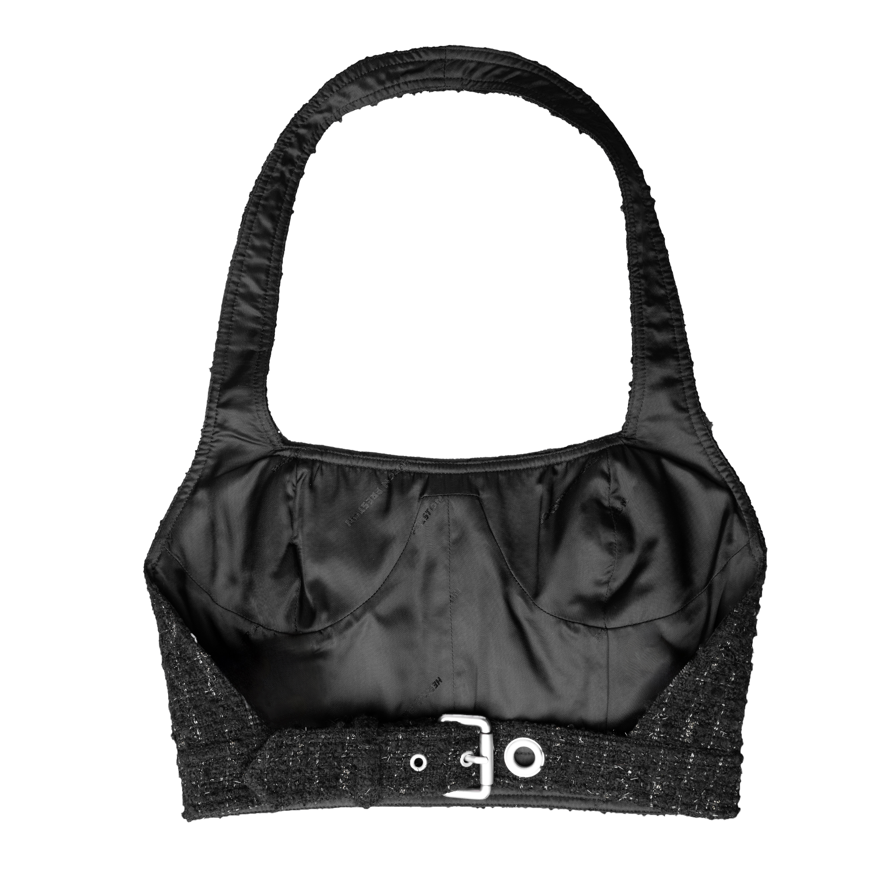 Top Negro Heron Preston Tweed Corset