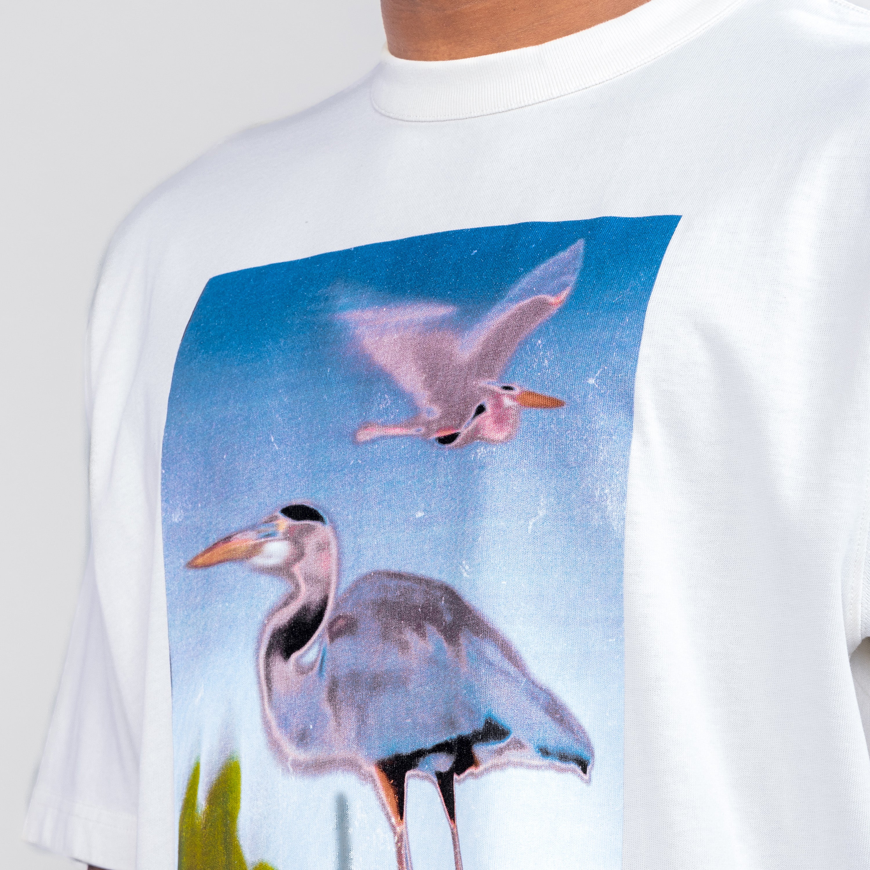 Camiseta Ivory Purple Heron Preston Censored