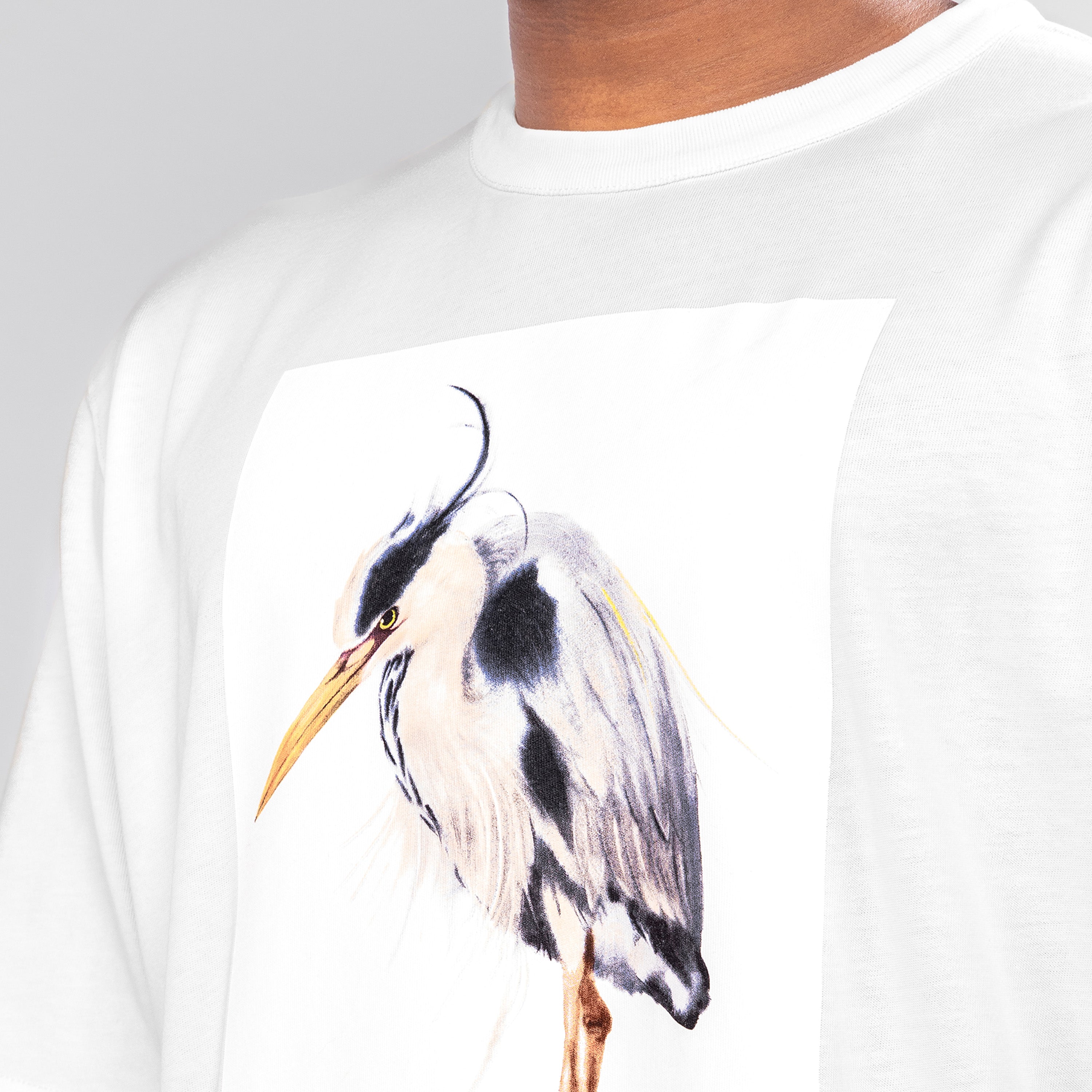 Camiseta Blanca Heron Preston Rojo Bird