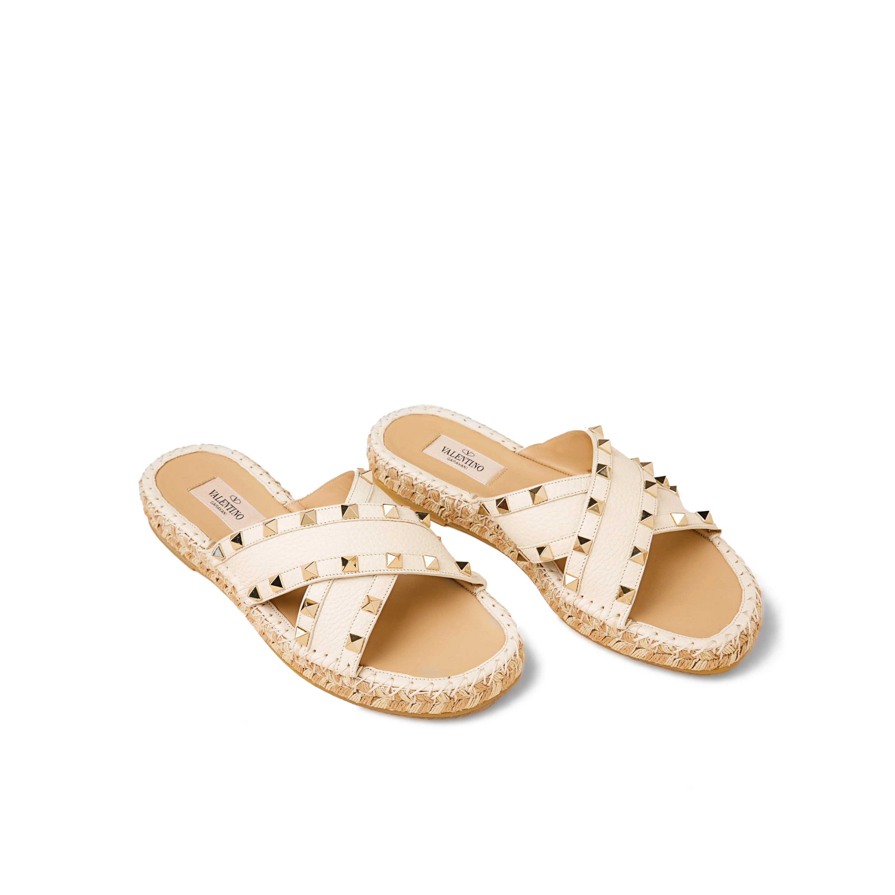 Sandalias Marfil Claro Alpargatas Valentino