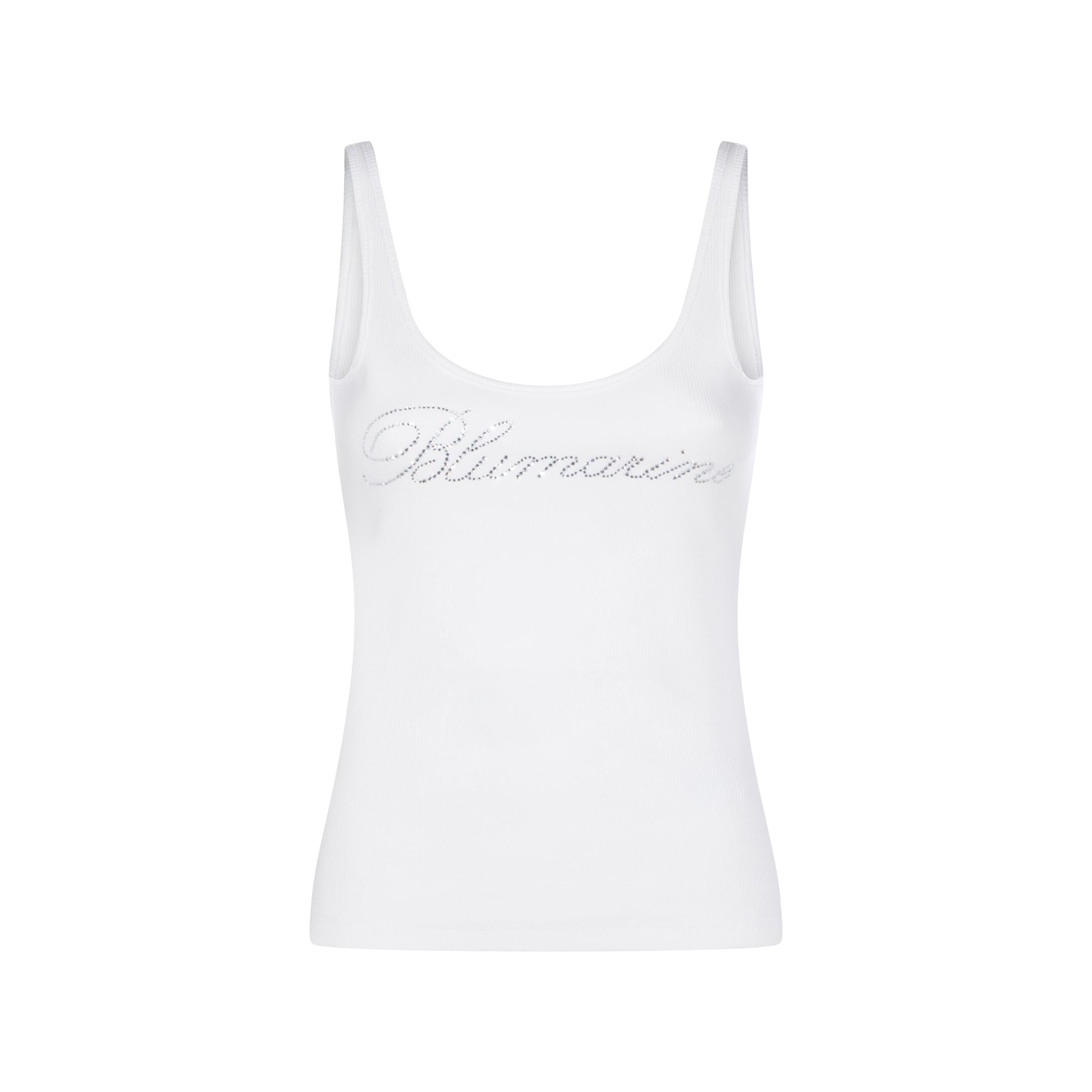 Top Blanco Blumarine Crystals Logo