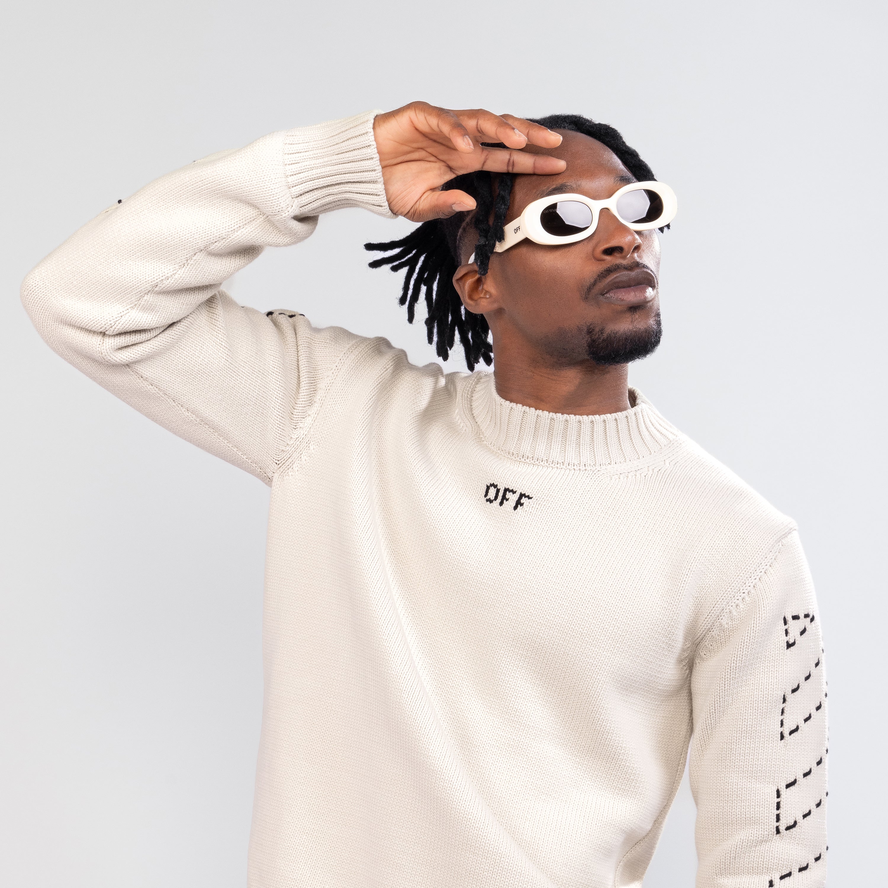 Gafas Blancas Off-White Amalfi Gris Oscuro
