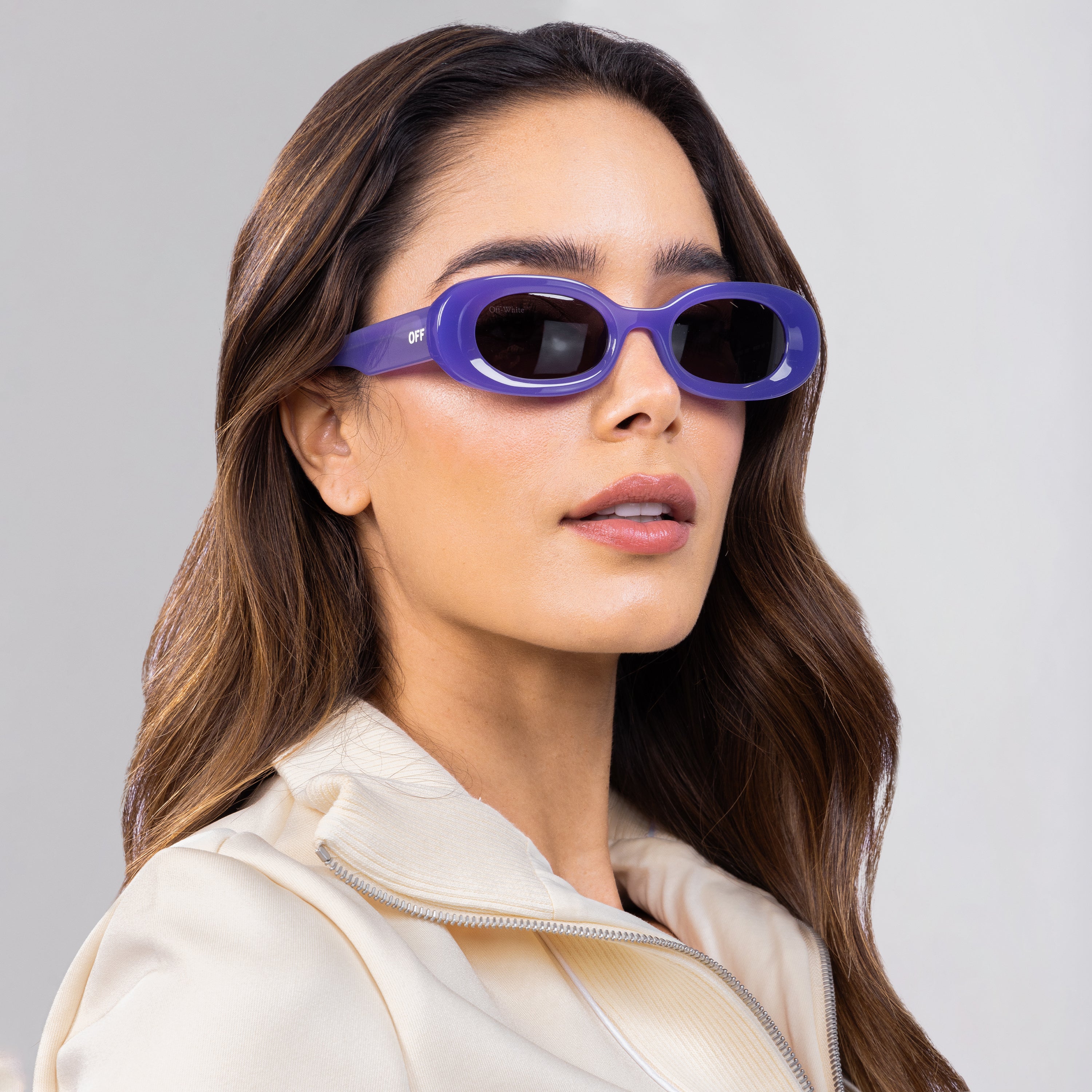 Gafas Moradas Off-White Amalfi Gris Oscuro